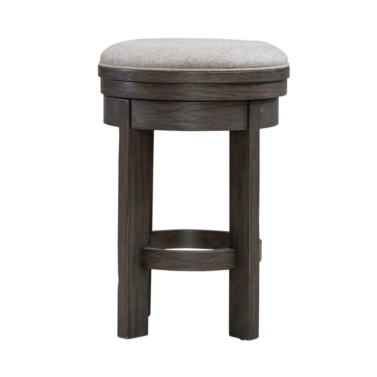 Lennox Hill - Upholstered Swivel Console Stool - Bark - Image 2