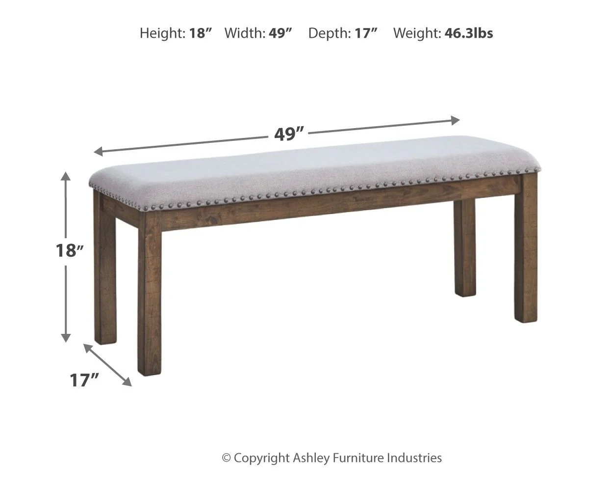 Moriville - Upholstered Bench - Beige - Image 2