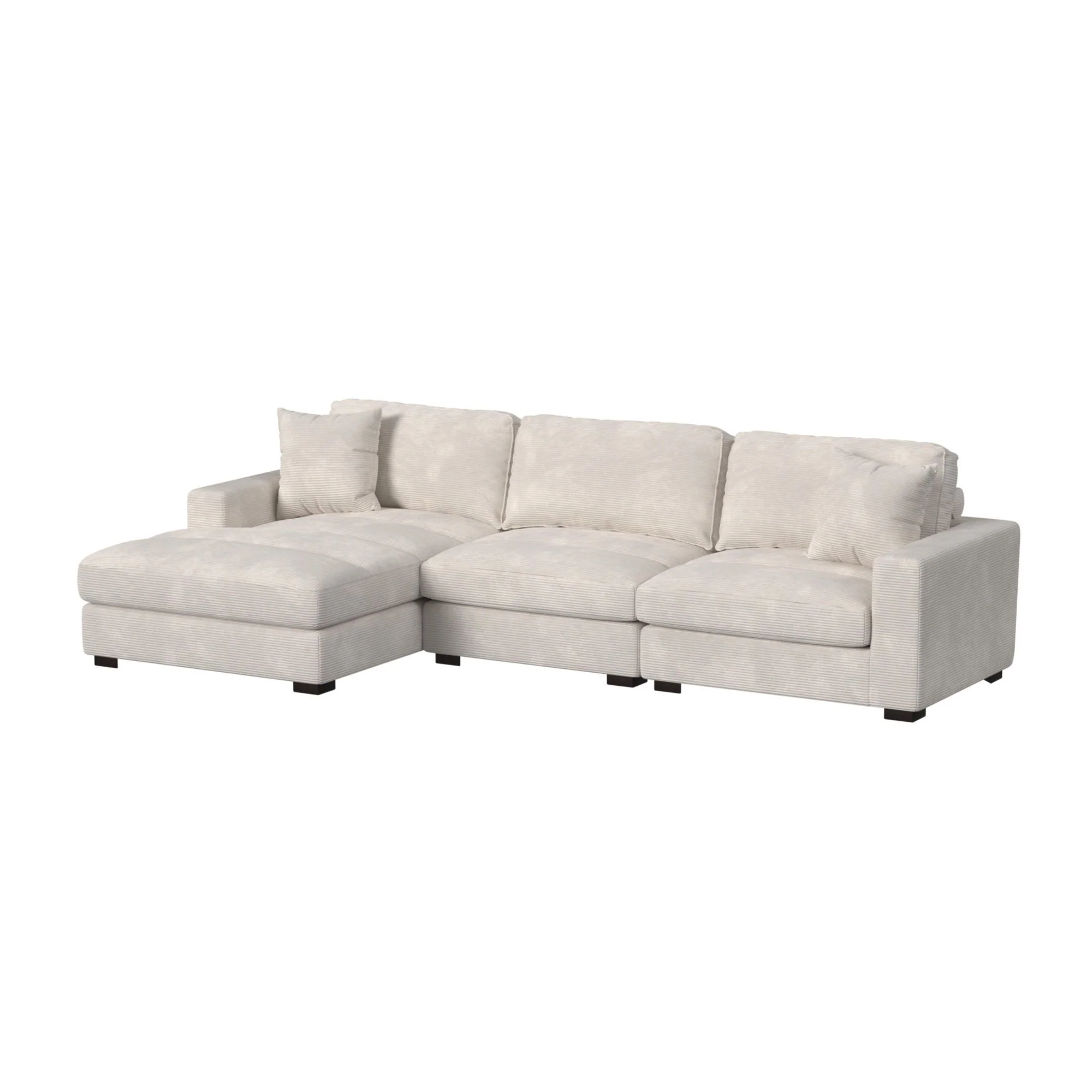Arizona – Modular LHF Chaise With 1 Pillow 20″ – Steno Beige