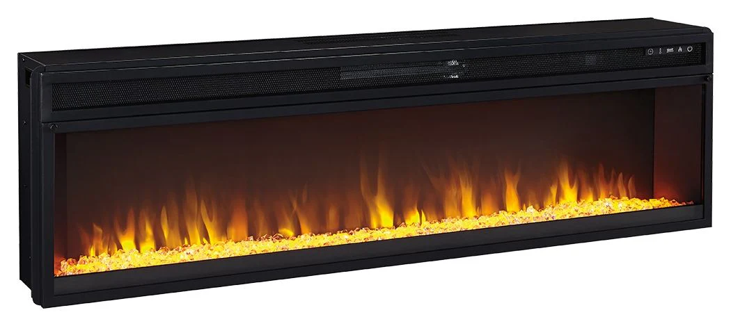 Entertainment Accessories – Wide Fireplace Insert – Black