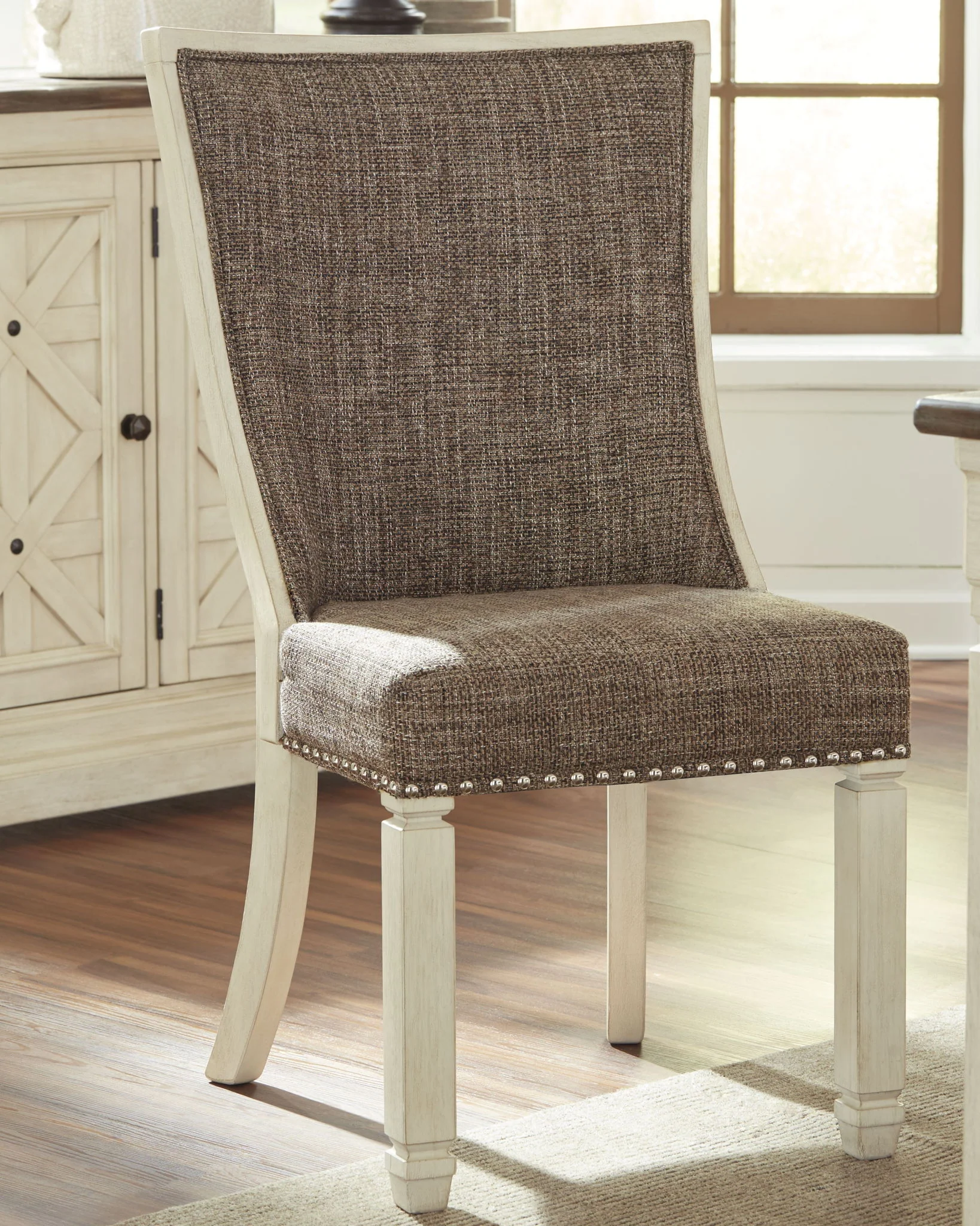 Bolanburg - Dining UPH Side Chair (Set of 2) - Lattice Back - Brown / Beige - Image 2
