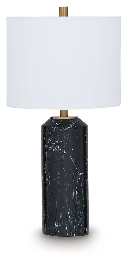 Hanzila – Poly Table Lamp – Black / Gold Finish