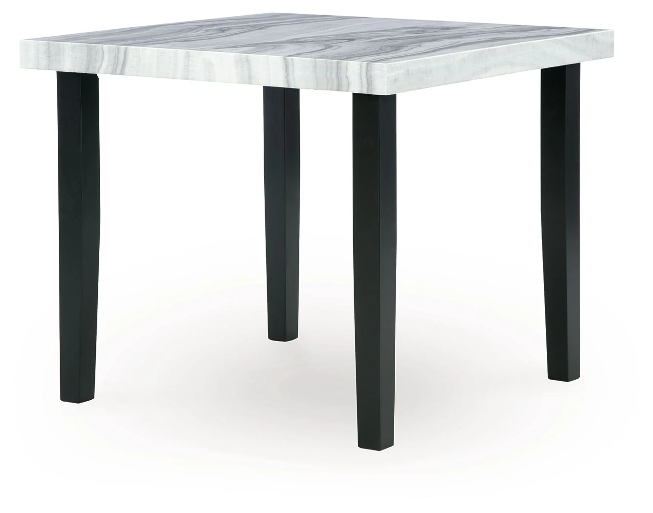 Mervannie - Square Dining Room Counter Table - Gray / Black - Image 1