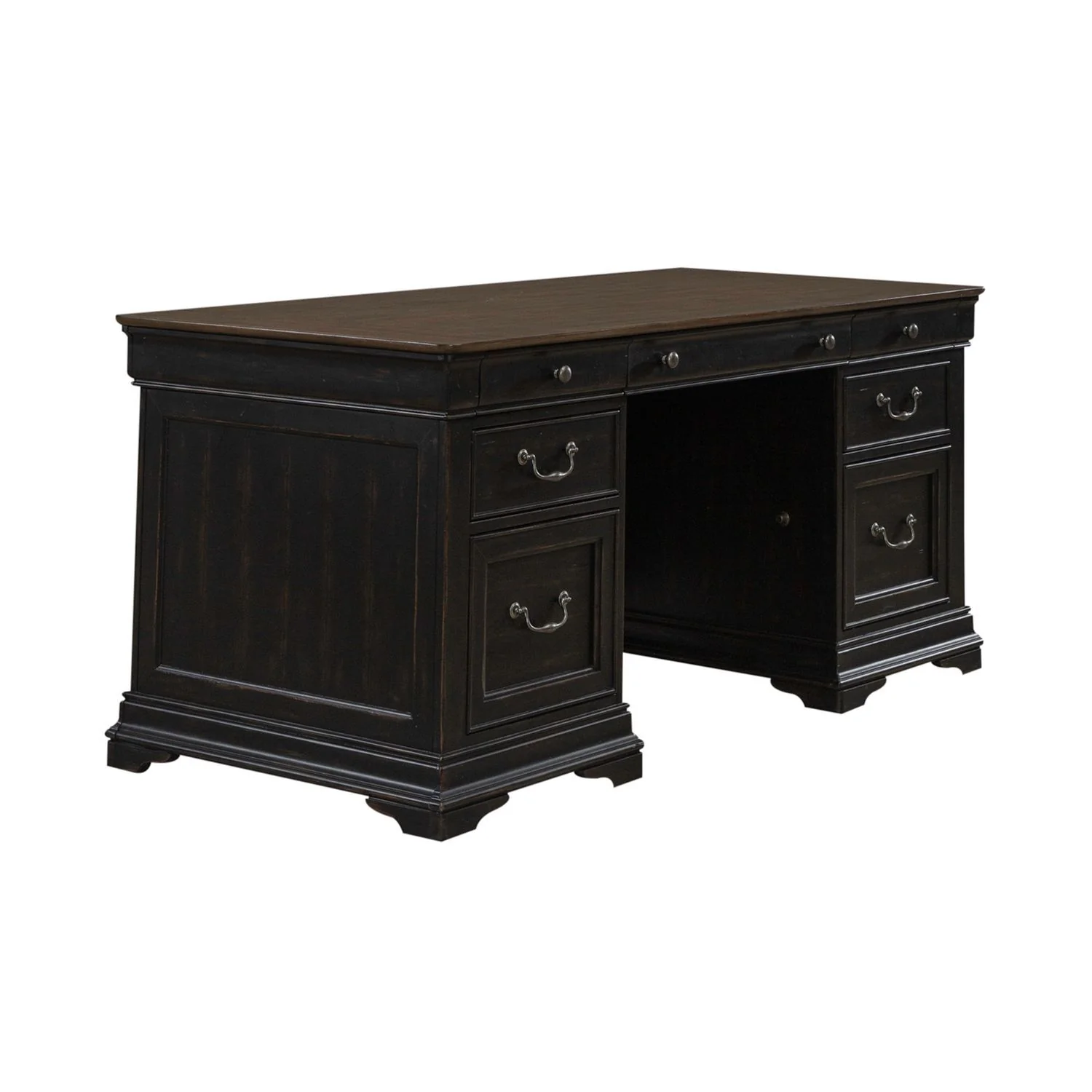 Meritage - Jr Executive Desk - Aged Charcoal - Image 2
