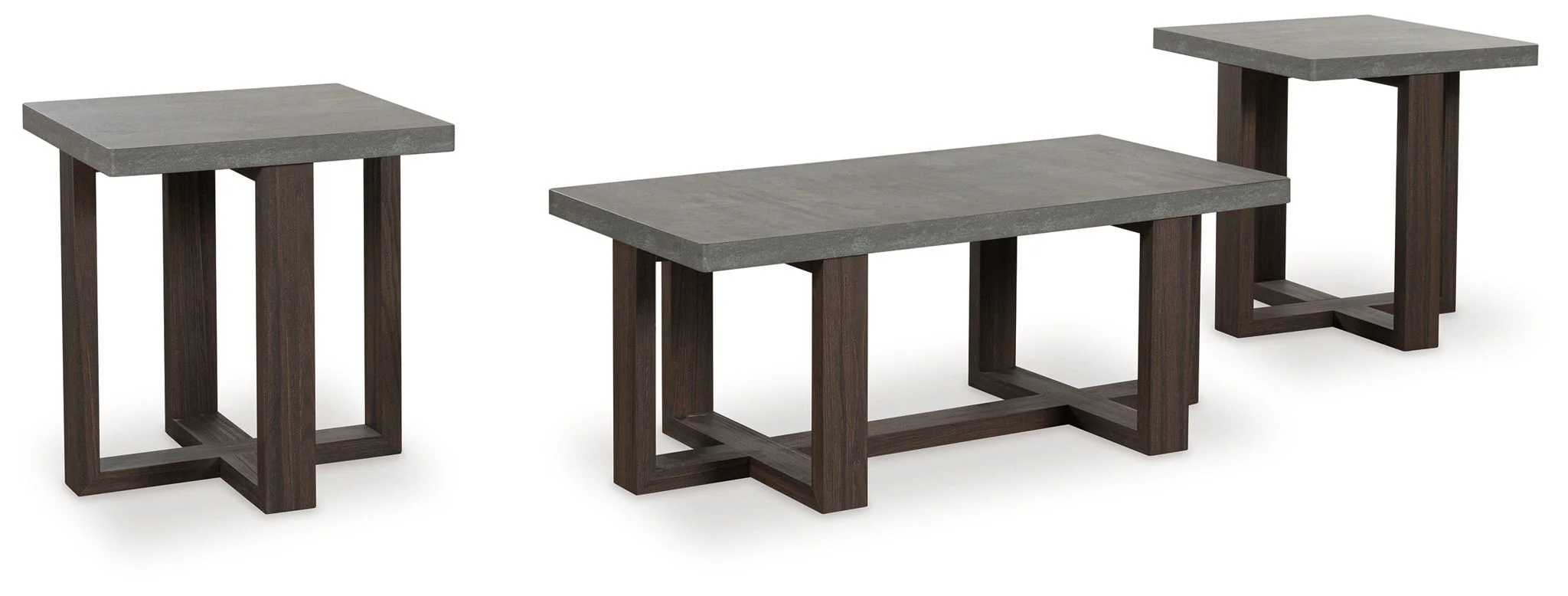 Dynnford – Occasional Table Set (Set of 3) – Gray / Brown