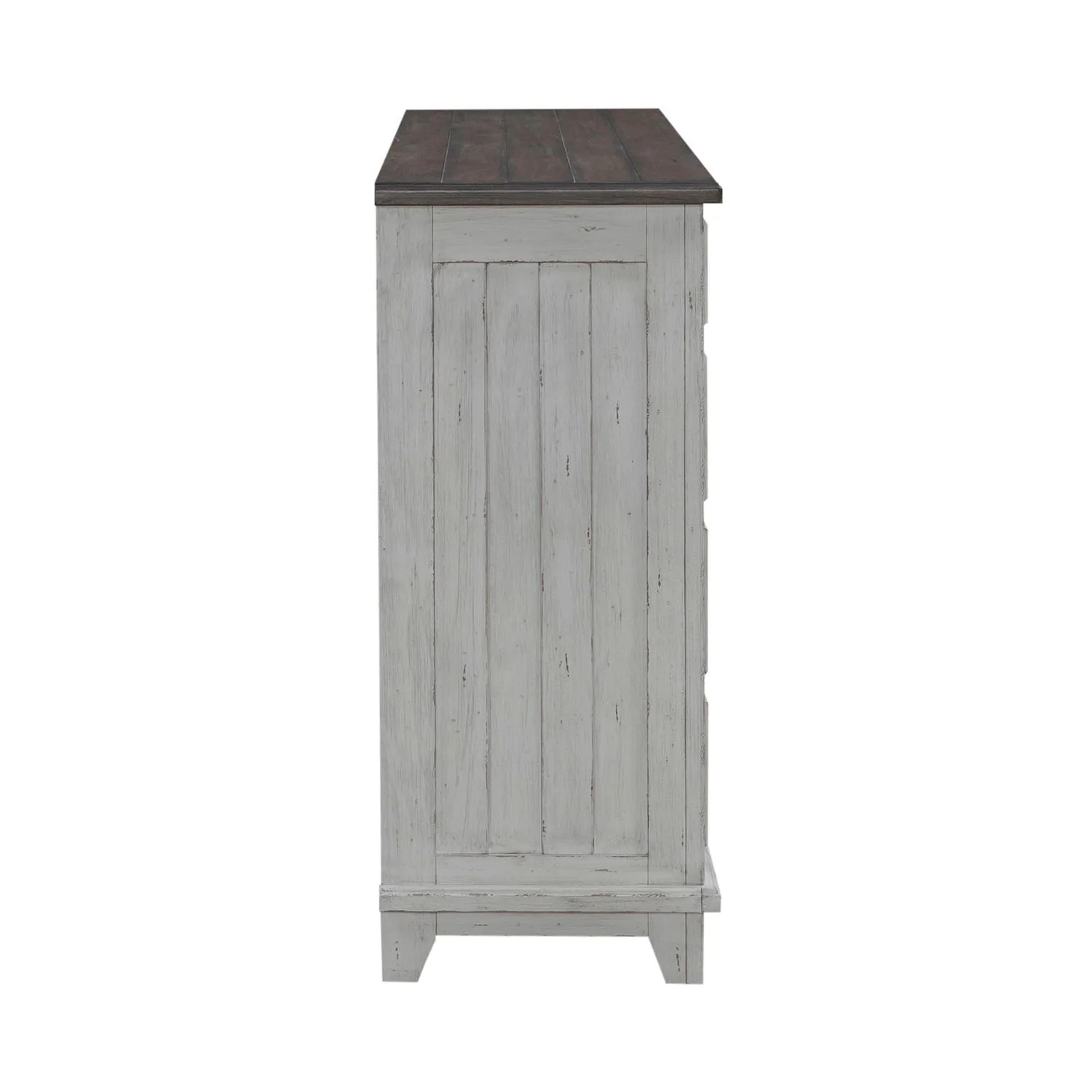 River Place - 2 Door 9 Drawer Dresser - Riverstone White & Tobacco - Image 2