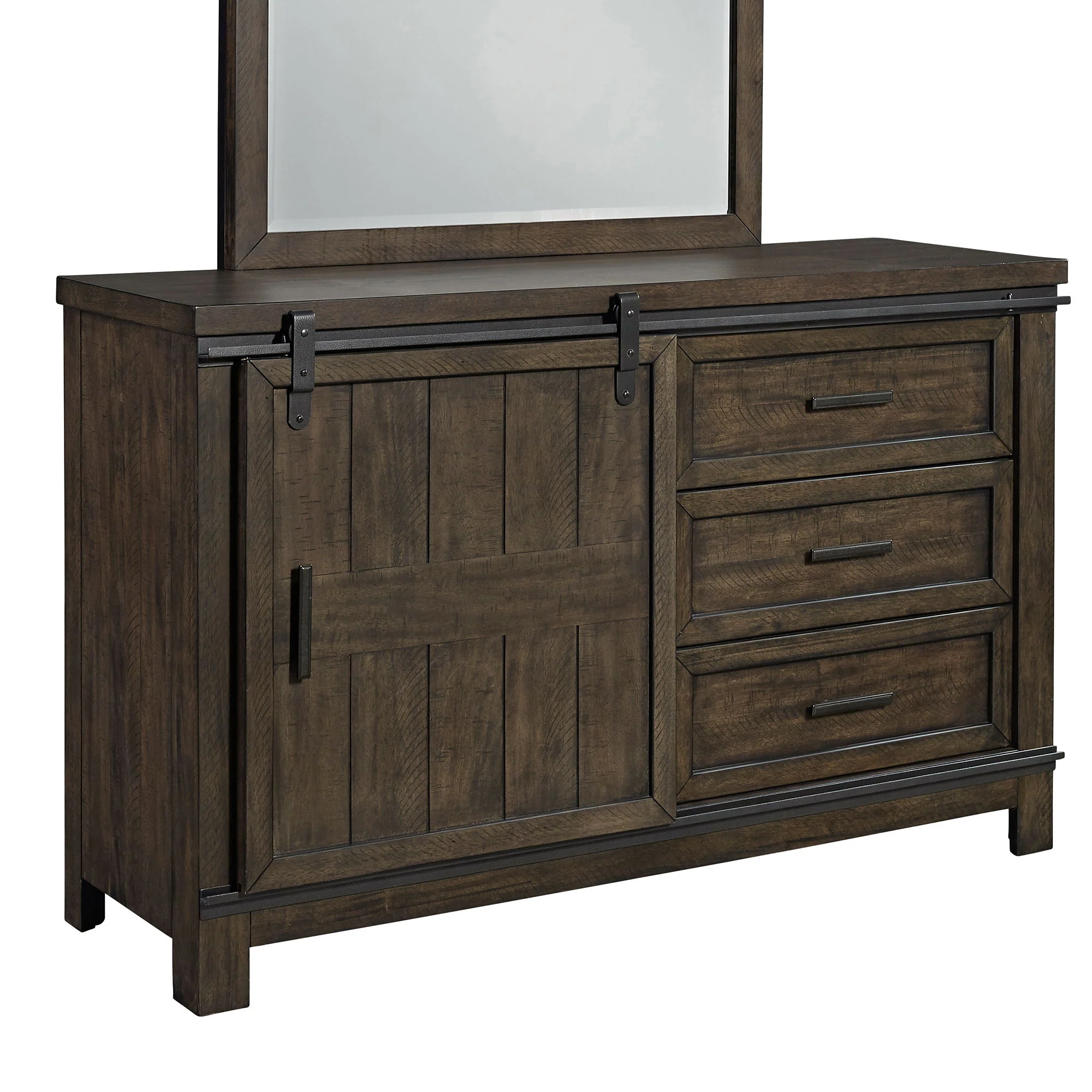 Thornwood Hills - Barn Door Dresser - Rock Beaten Brown - Image 2