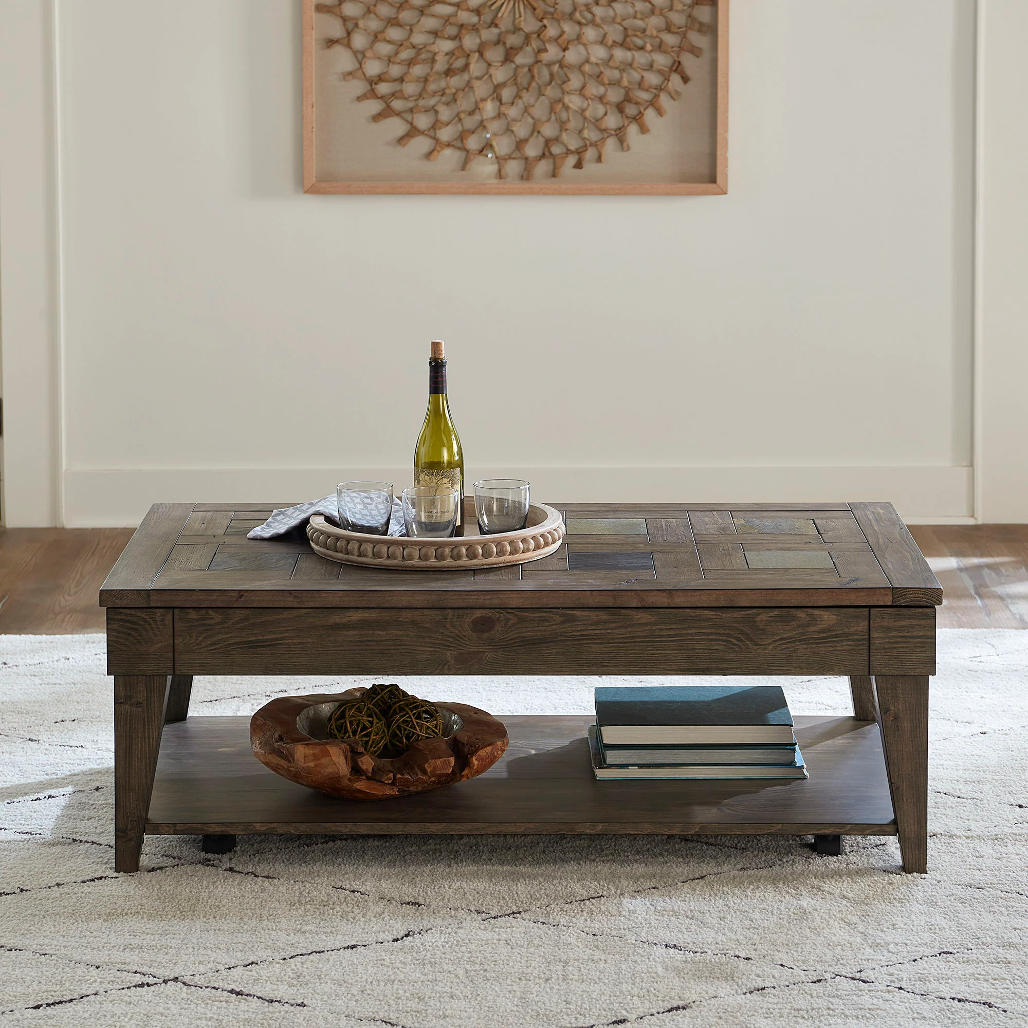 Arrowcreek - Lift Top Cocktail Table - Weathered Stone - Image 2