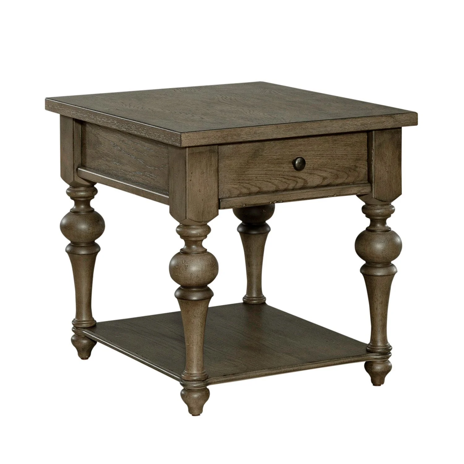 Americana Farmhouse - Drawer End Table - Dusty Taupe - Image 2