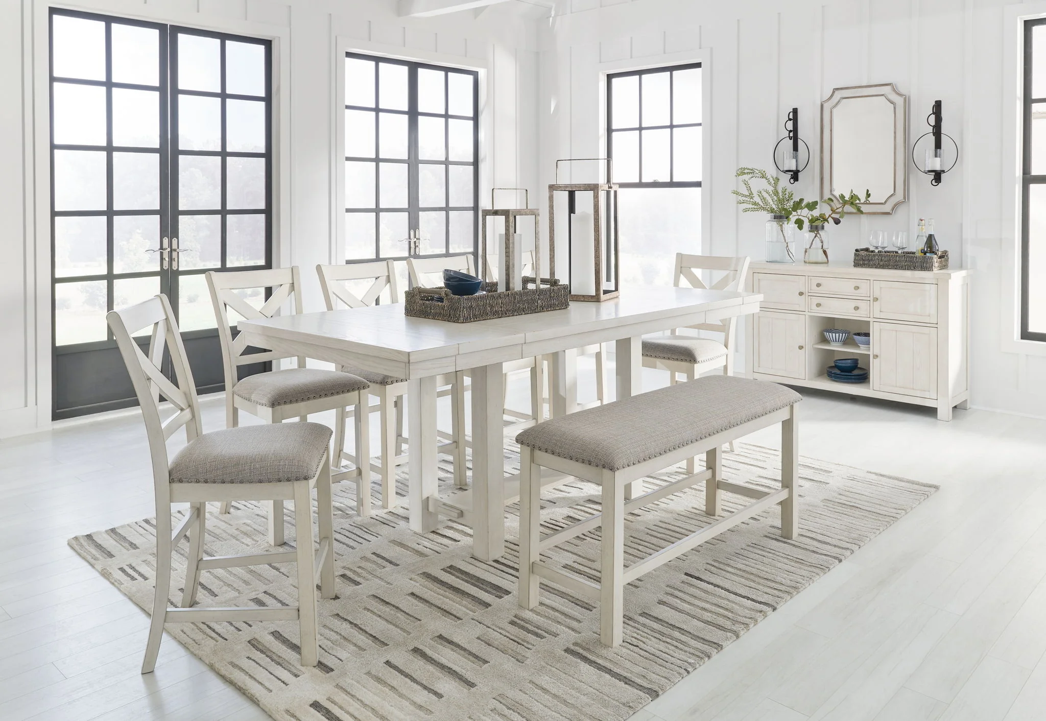 Robbinsdale - Rectangular Counter Height Dining Extension Table Set - Image 2