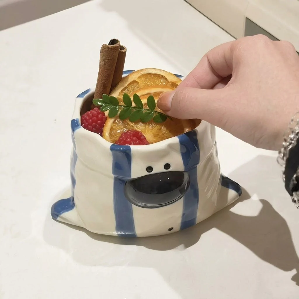 Puppy Bite Ceramic Snack Bowl Cup - Image 2