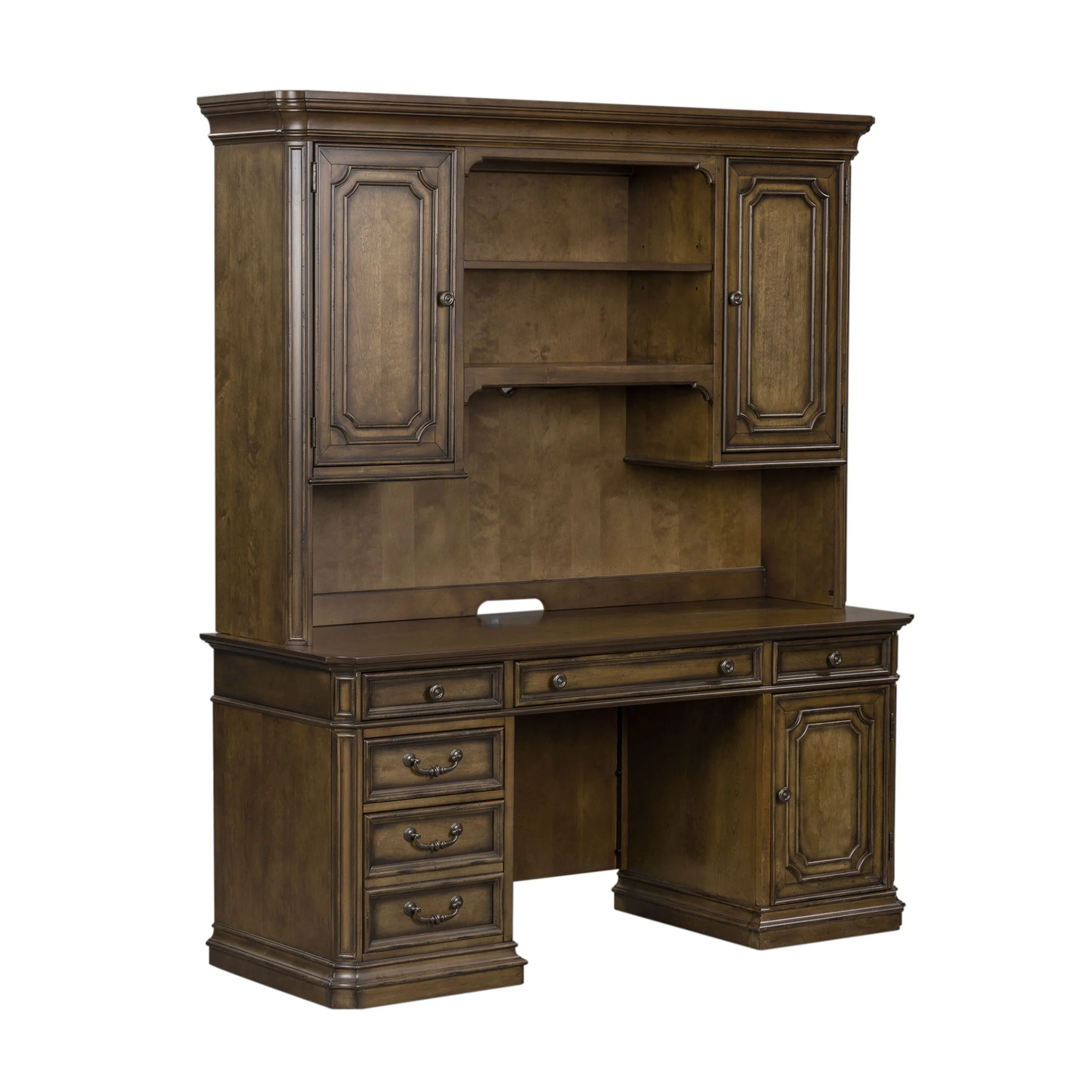 Amelia - Jr Executive Credenza Set - Antique Toffee - Image 3