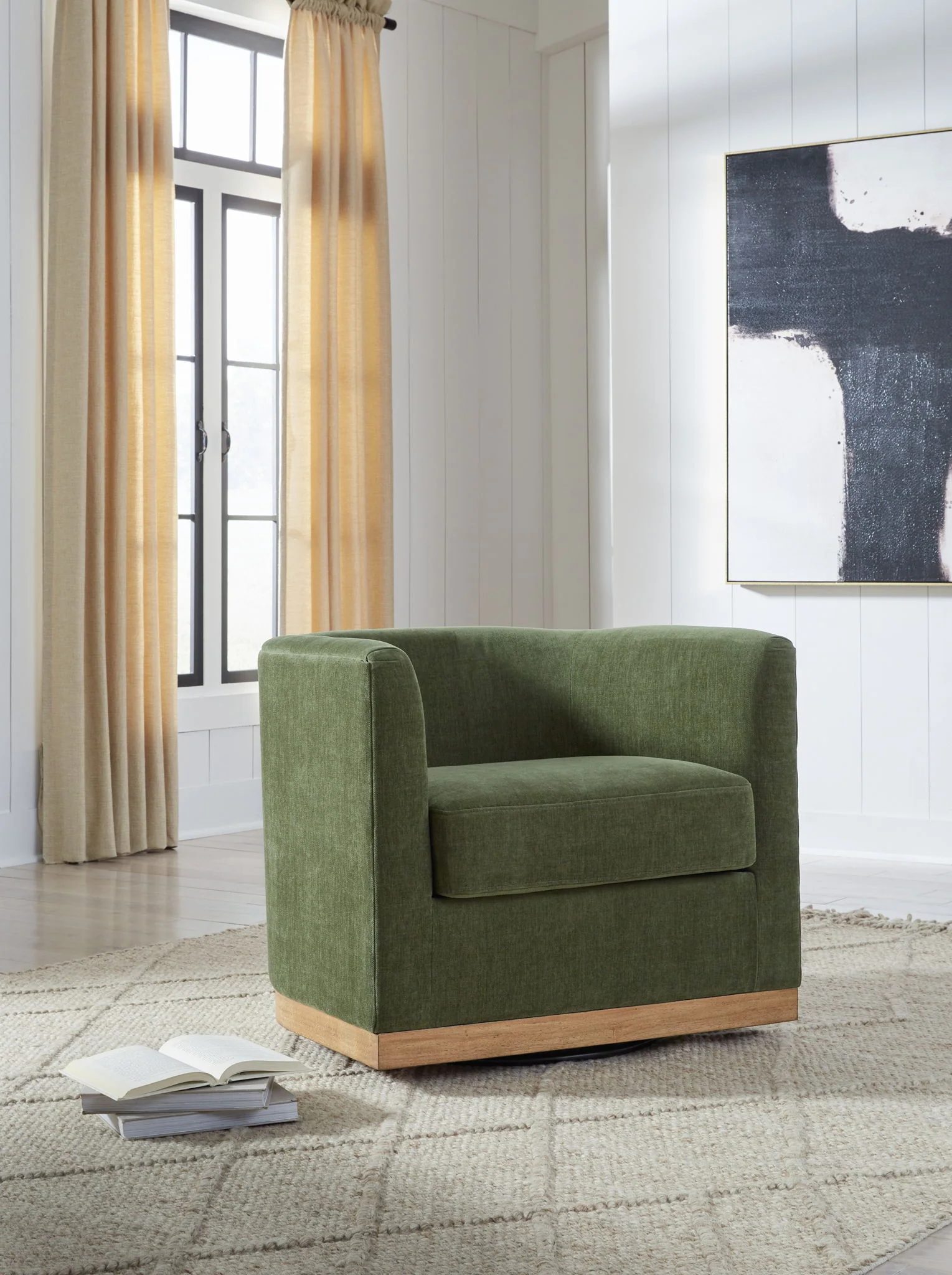 Jersonlow - Swivel Chair - Forest Green - Image 3