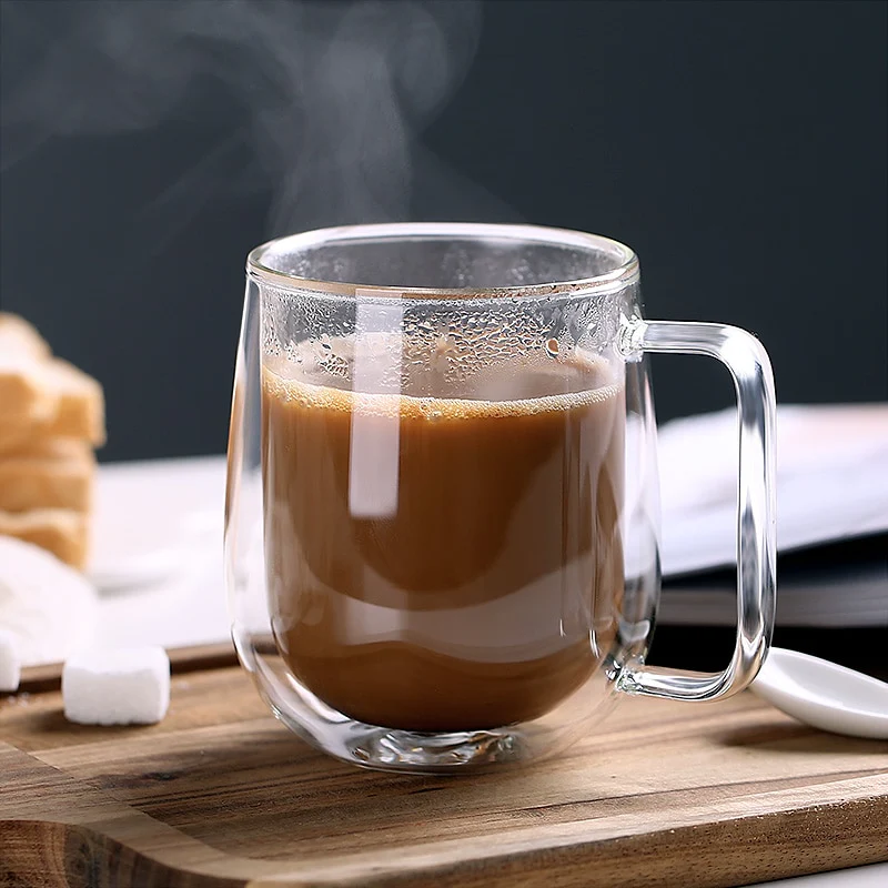 Handmade Double Thermal Insulated Glass Mug - Image 3