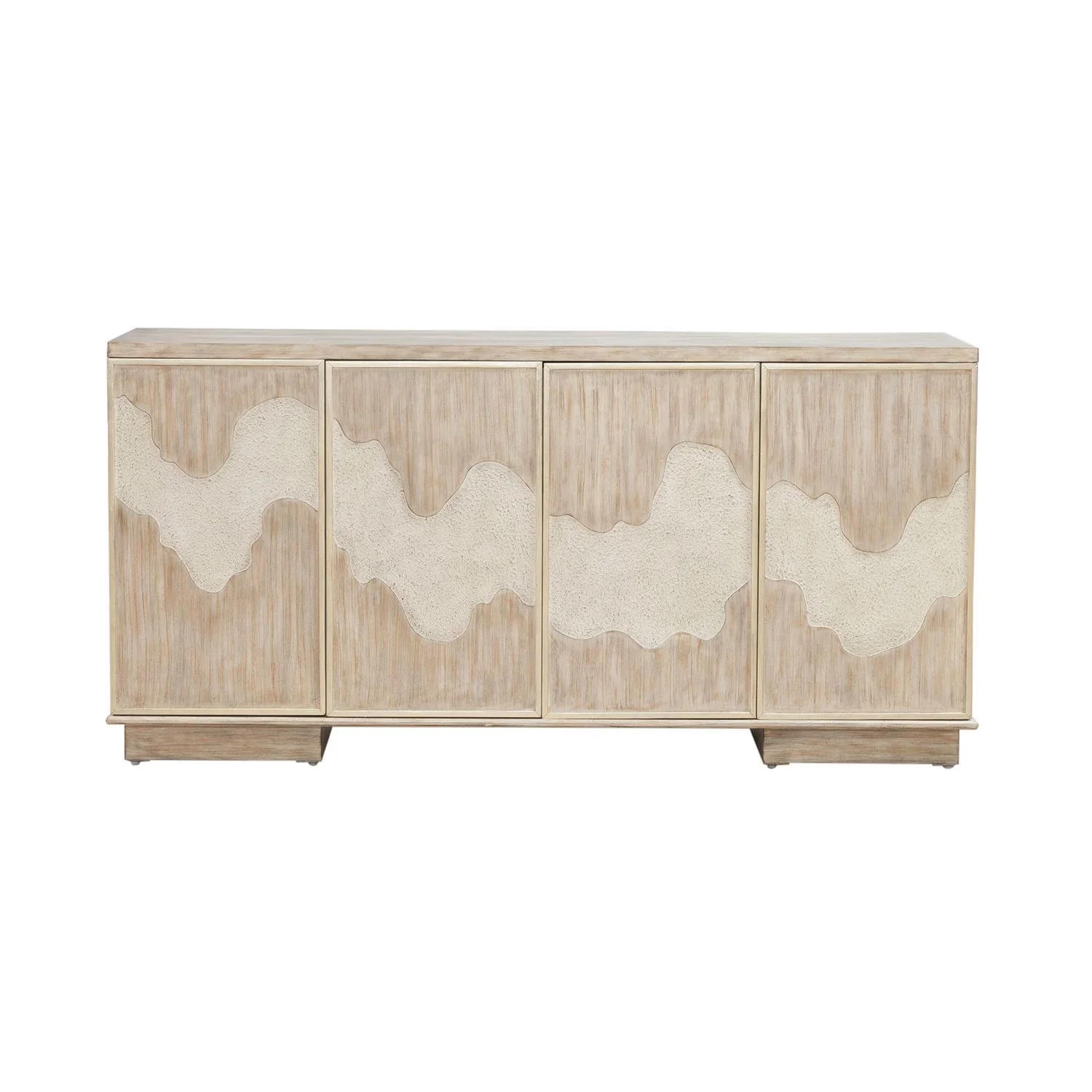 Terrace - 4 Door Accent Cabinet - Gravel - Image 2