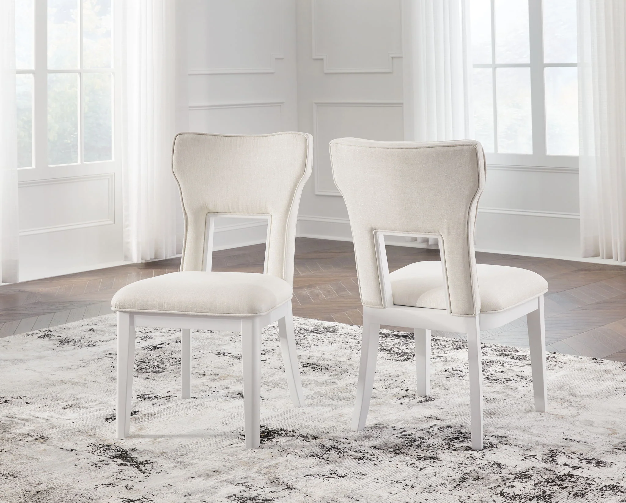 Chalanna - Dining Upholstered Side Chair (Set of 2) - White - Image 2