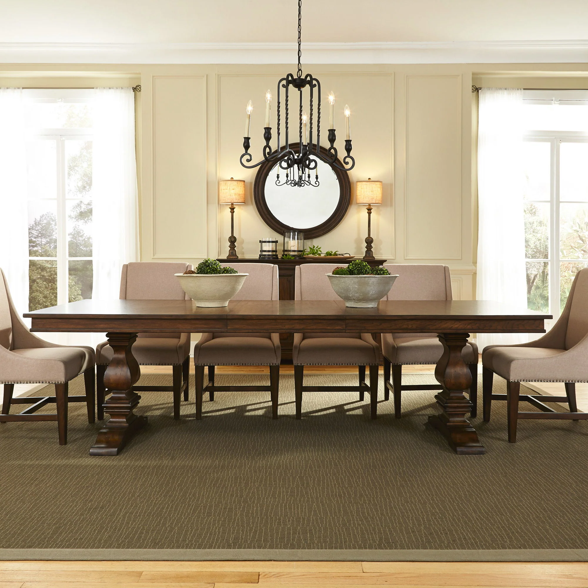 Armand - Trestle Table - Antique Brownstone - Image 1