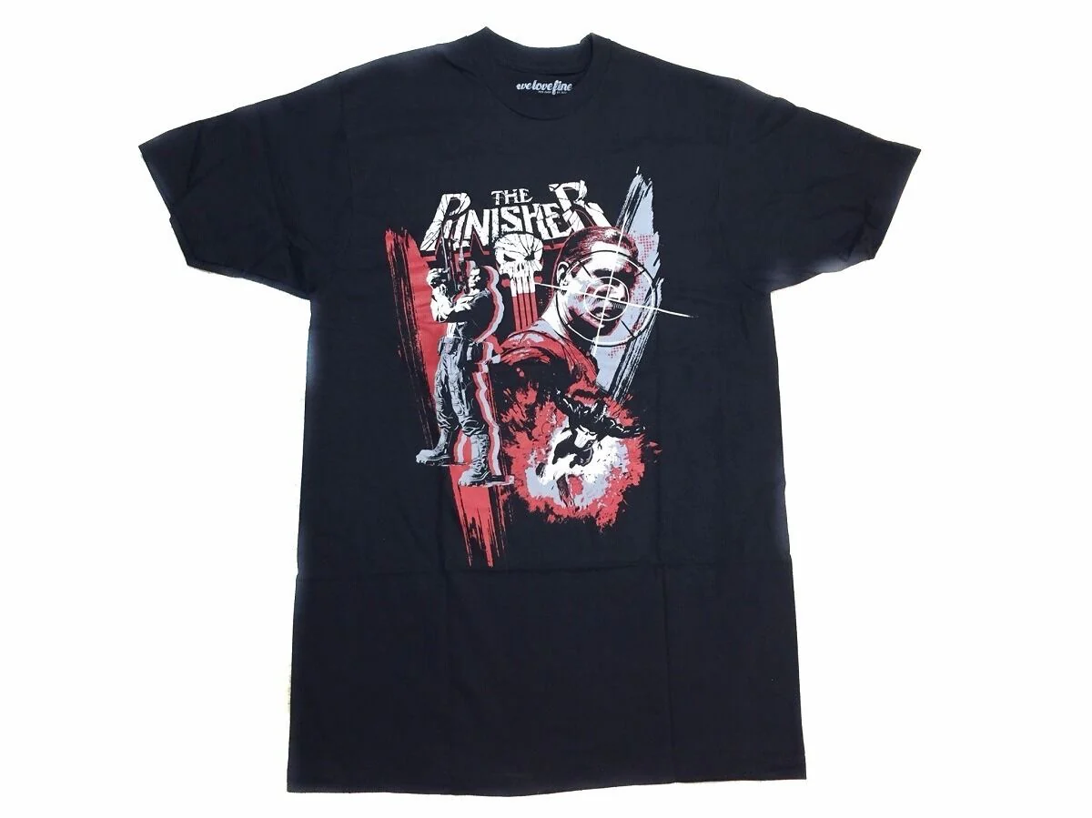 Punisher Trio Trash Marvel Comics T-Shirt - Image 1