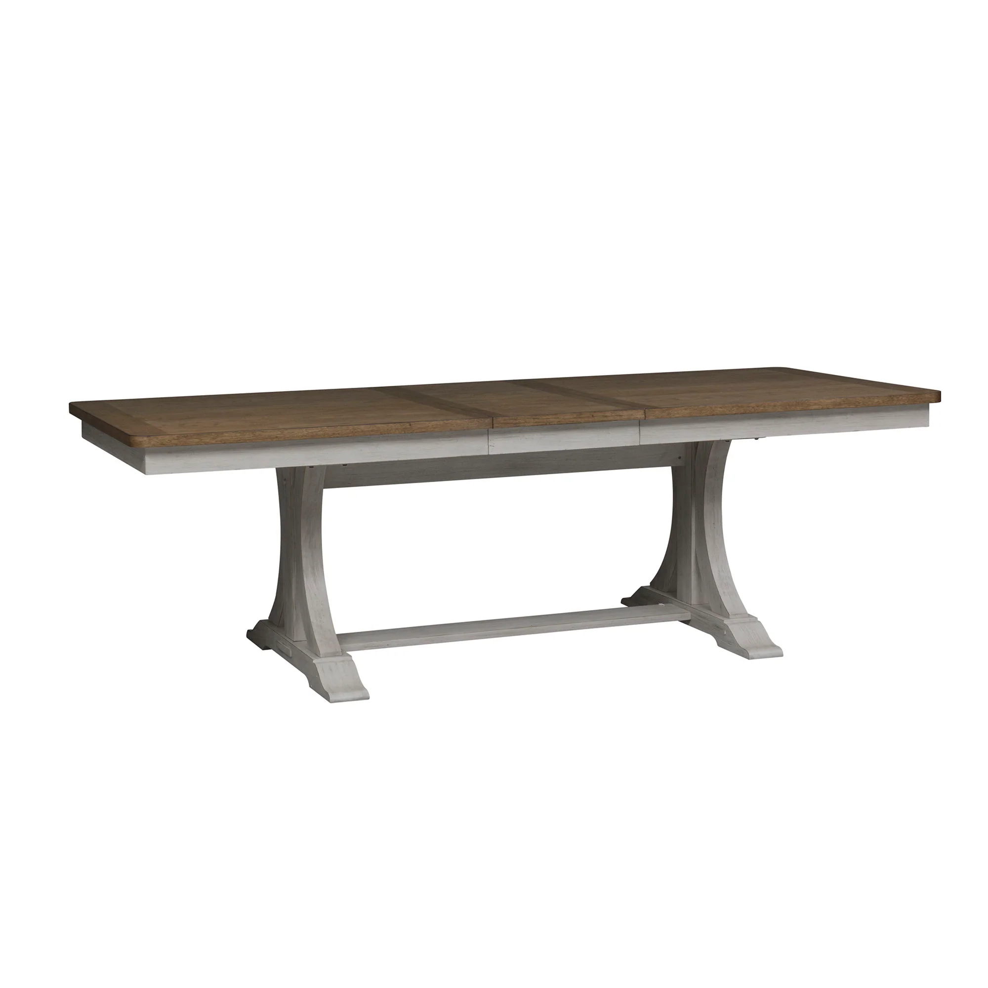 Farmhouse Reimagined - Trestle Table - Antique White / Chestnut Tops - Image 2