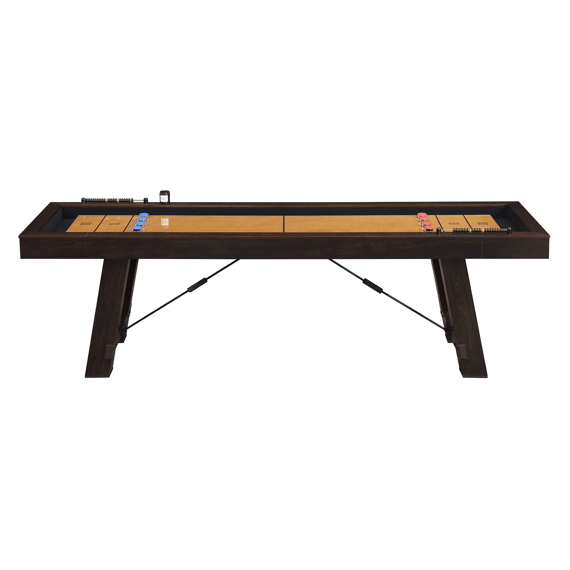 Titus - 108" Shuffleboard Table - Brown - Image 2