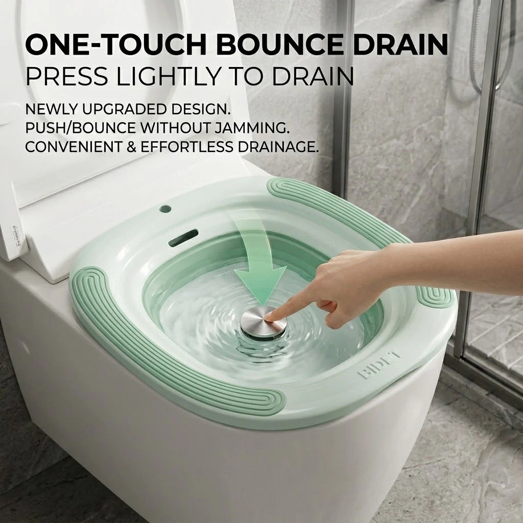 Personal Hygiene Foldable Sitz Bath Soak Care Basin - Image 2