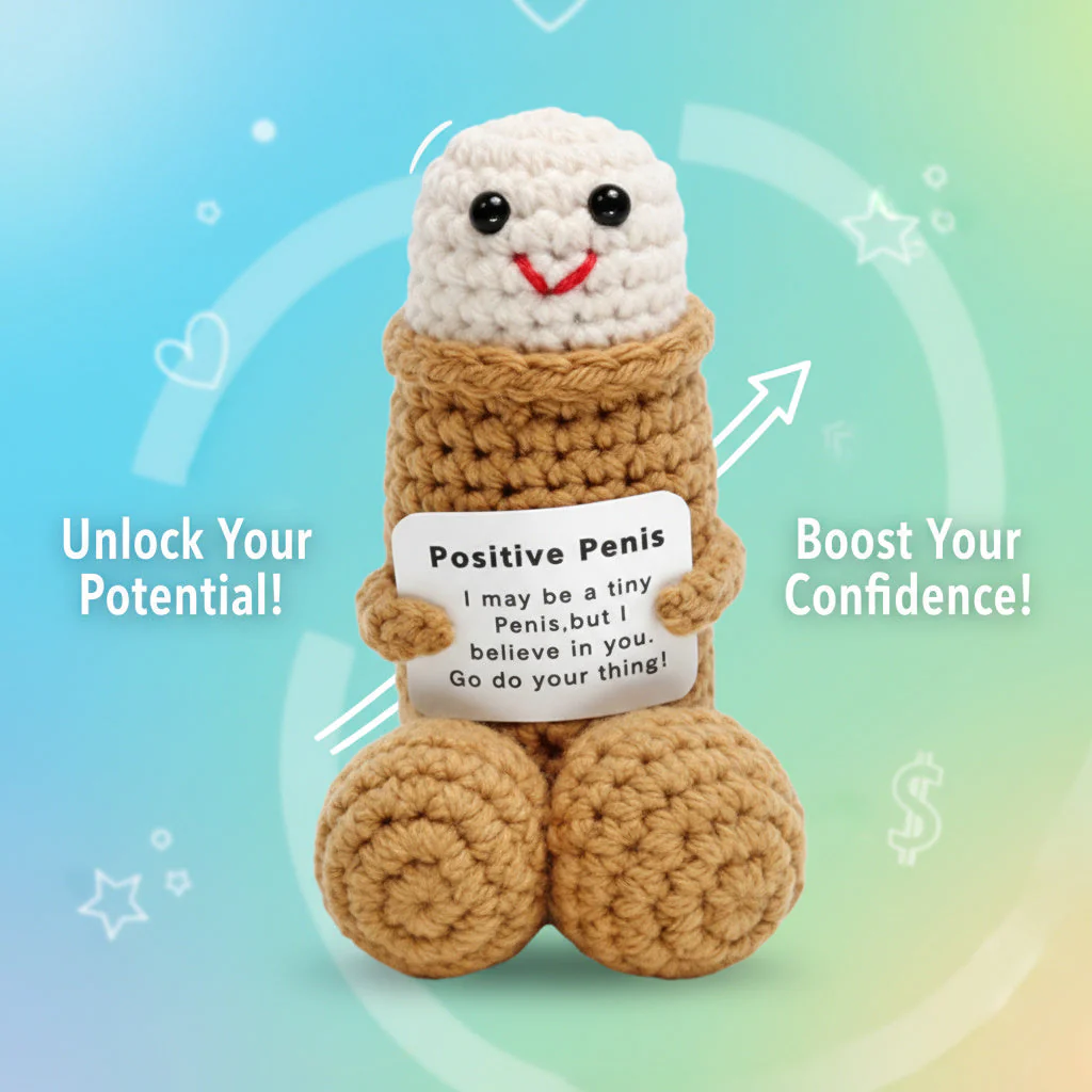 Emotional Support Adult Humor Crochet Doll - Image 3