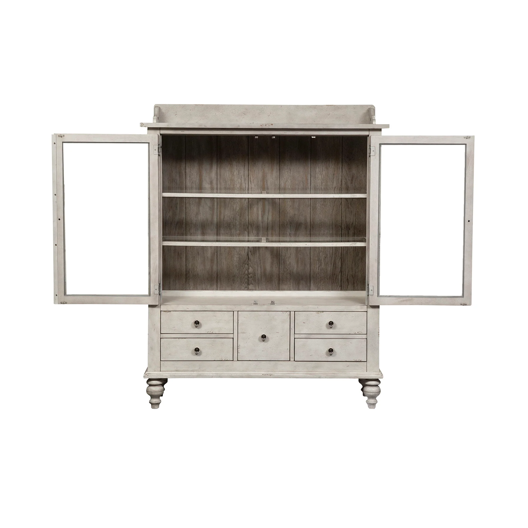 Whitney - Display Cabinet - Antique Linen / Weathered Gray - Image 3