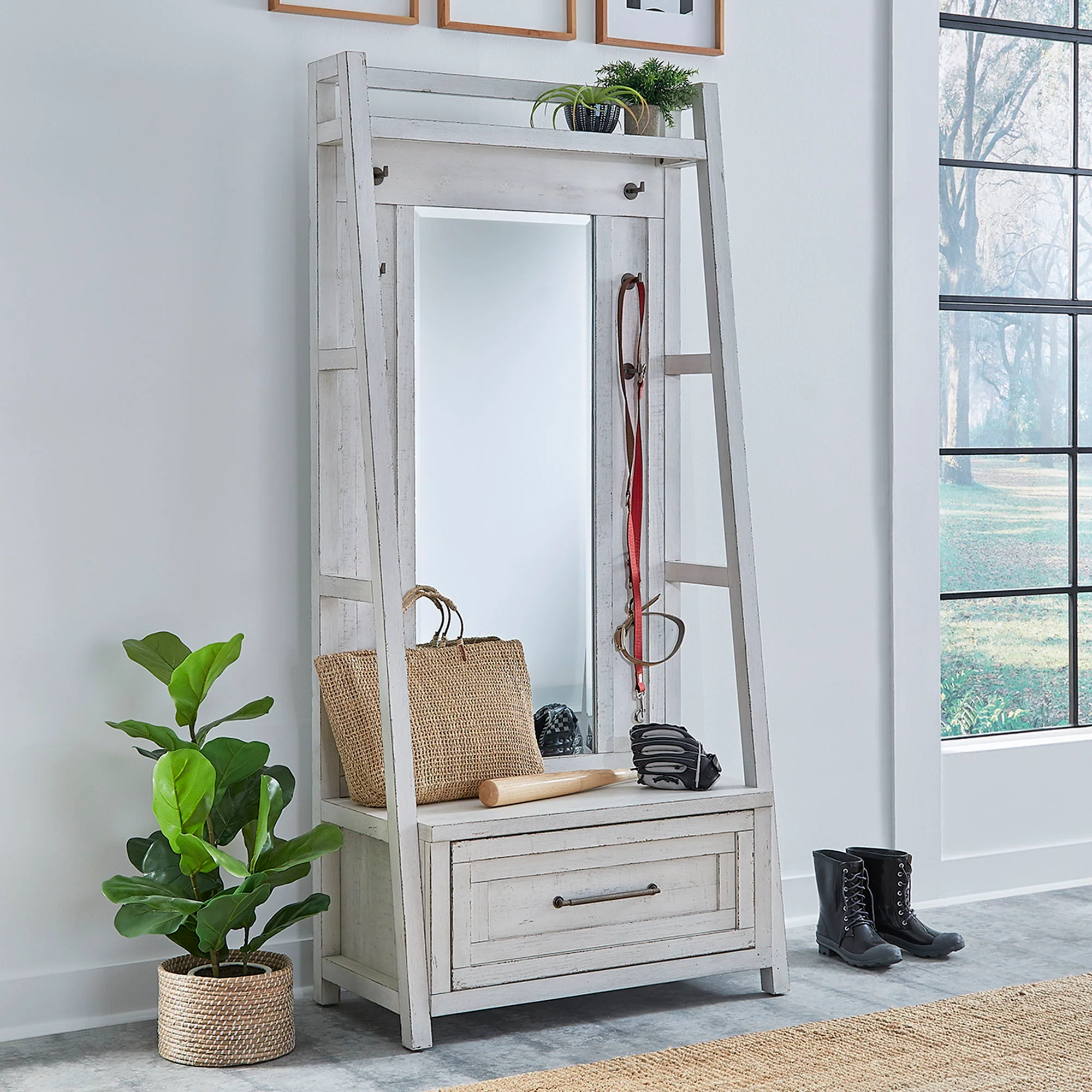 Modern Farmhouse - 2 Piece Hall Tree Set - Image 2