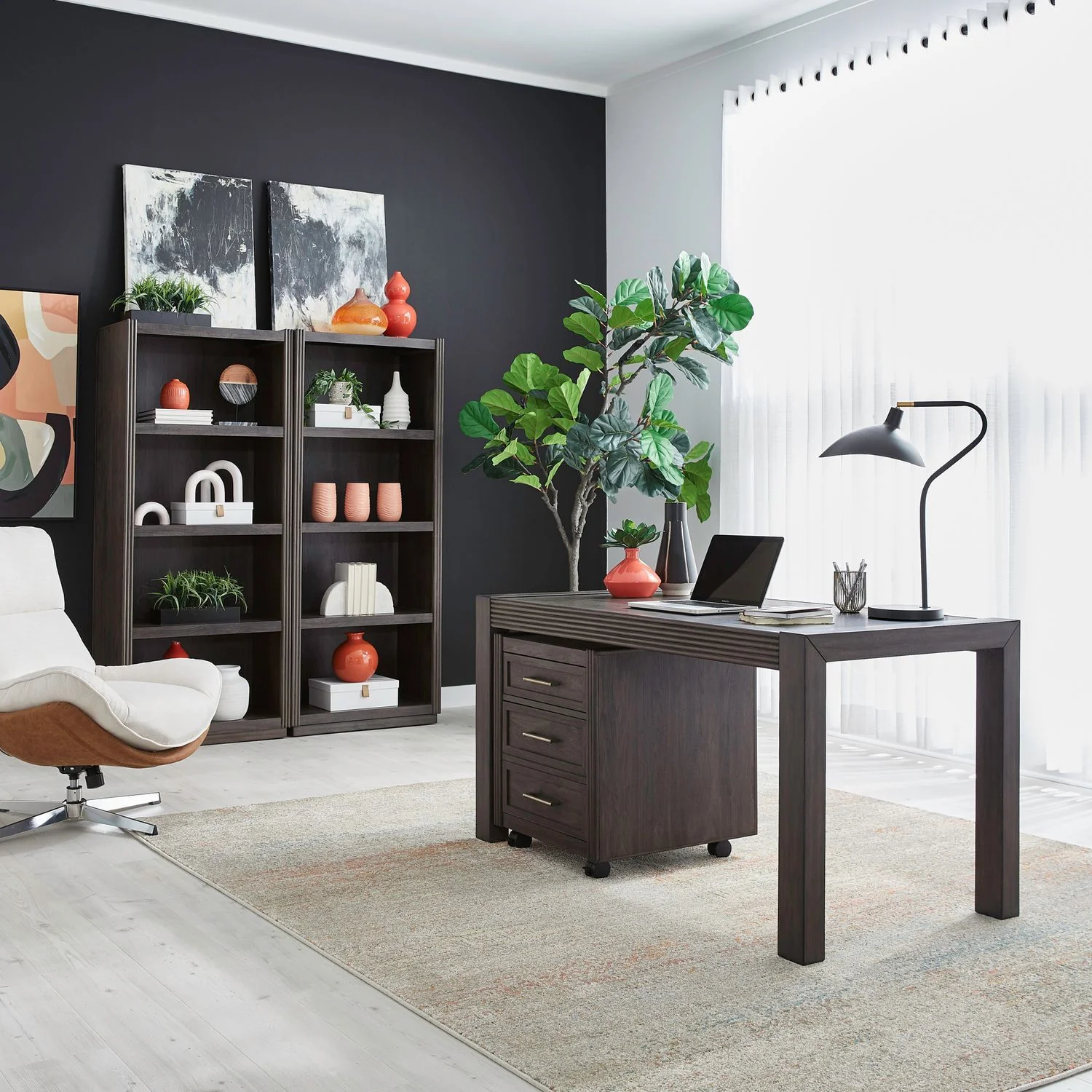 Modern Edge – 4 Piece Desk Set – Caffe