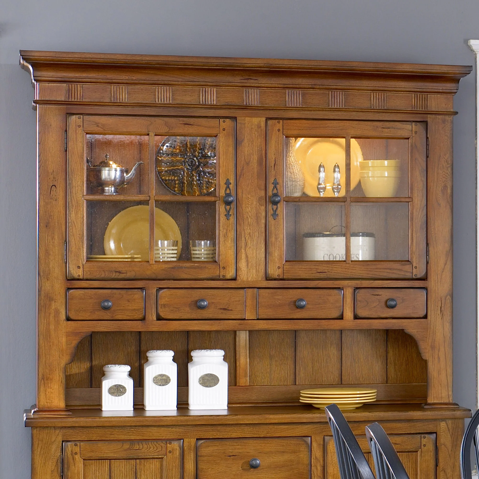 Treasures - Hutch - Rustic Oak - Image 3