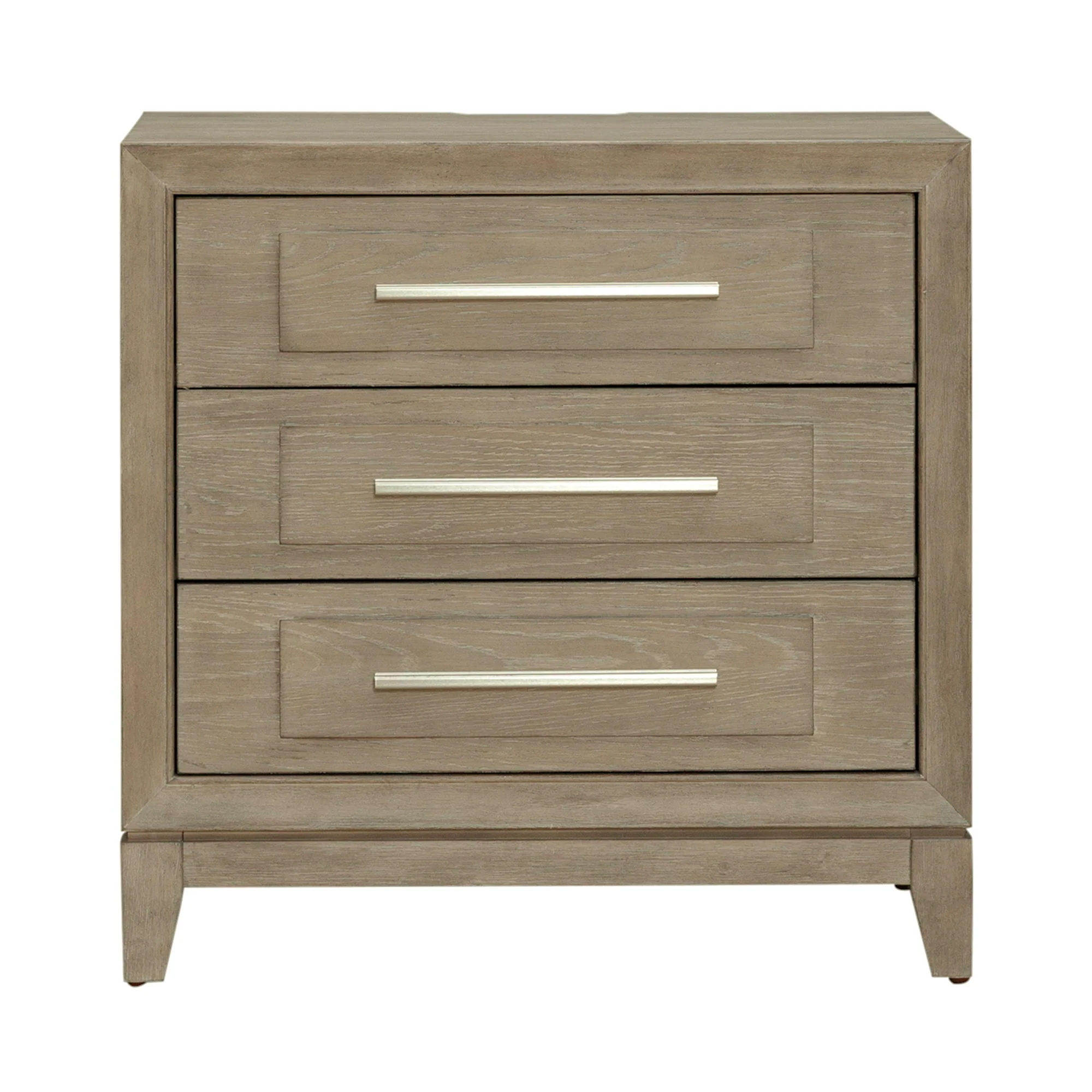 Brentwood - 3 Drawer Nightstand With Charging Station - Sandstone - Image 2