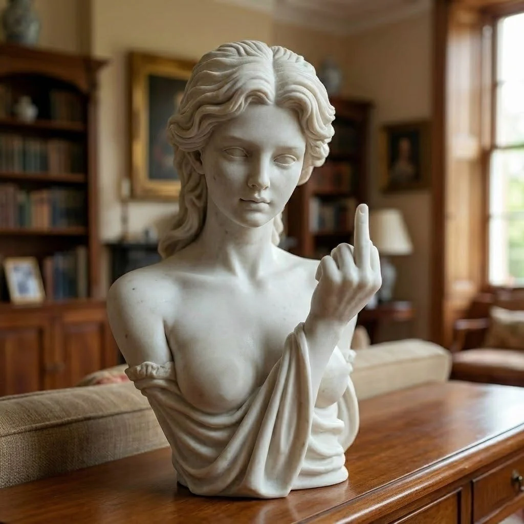 Roman Bust Middle Finger Home Decor - Image 3