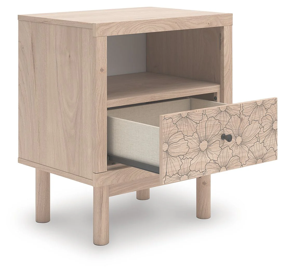 Arloster - One Drawer Night Stand - Tan - Image 2