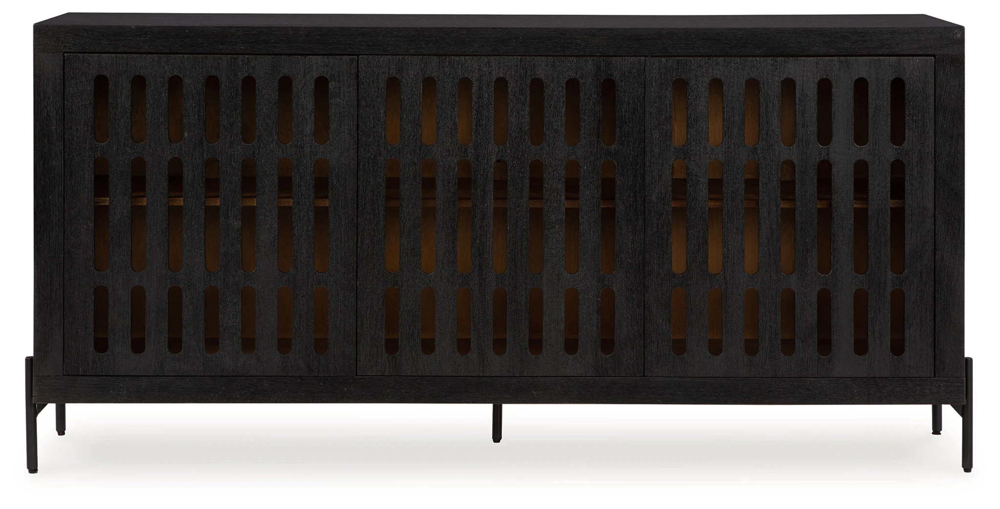 Vallisburg - Accent Cabinet - Black / Natural - Image 3
