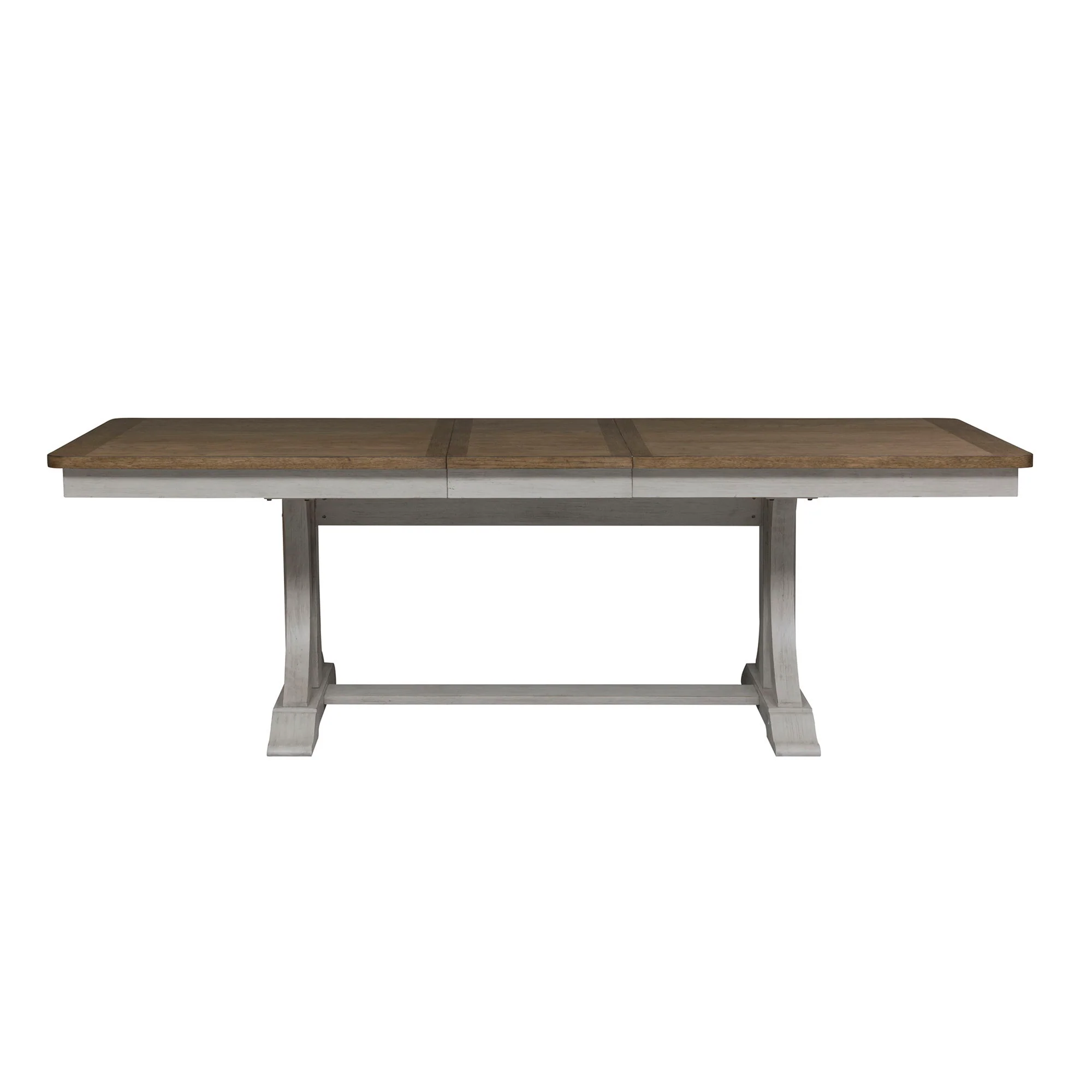 Farmhouse Reimagined - Trestle Table - Antique White / Chestnut Tops - Image 3