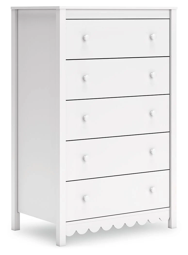 Hallityn - Five Drawer Chest - White - Image 1