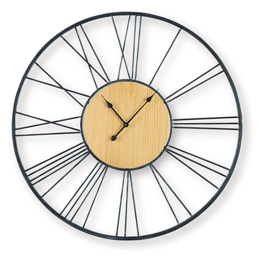 Brockett – Wall Clock – Black / Natural