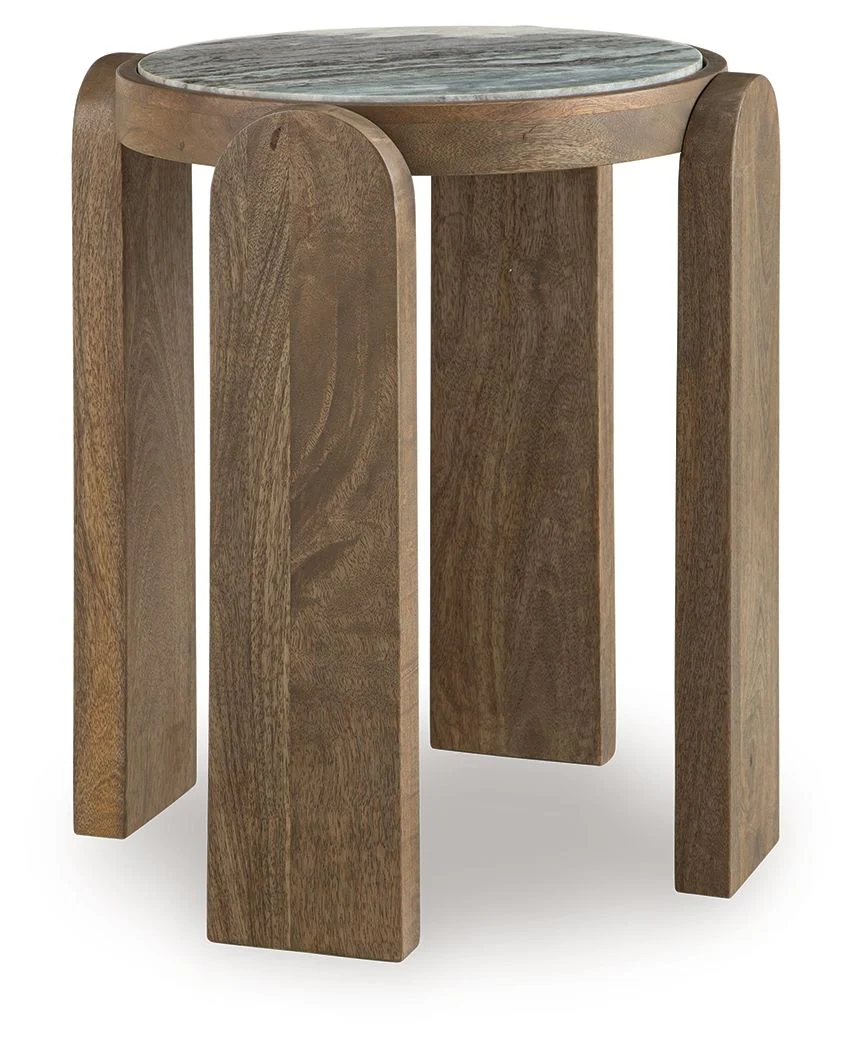Gavrilley – Accent Table – Gray / White / Brown