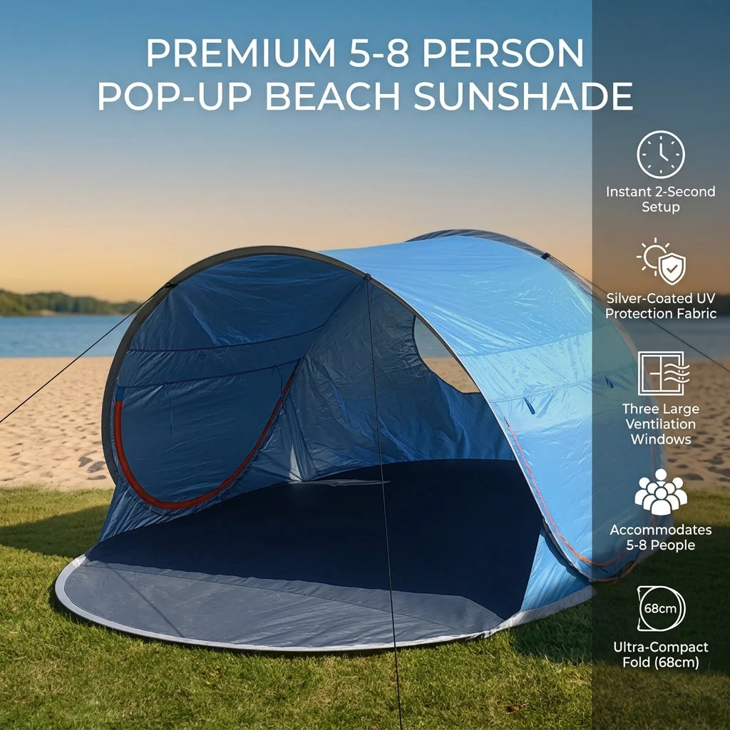 Pop-Up Instant Sun Shade Beach Tent - Image 3