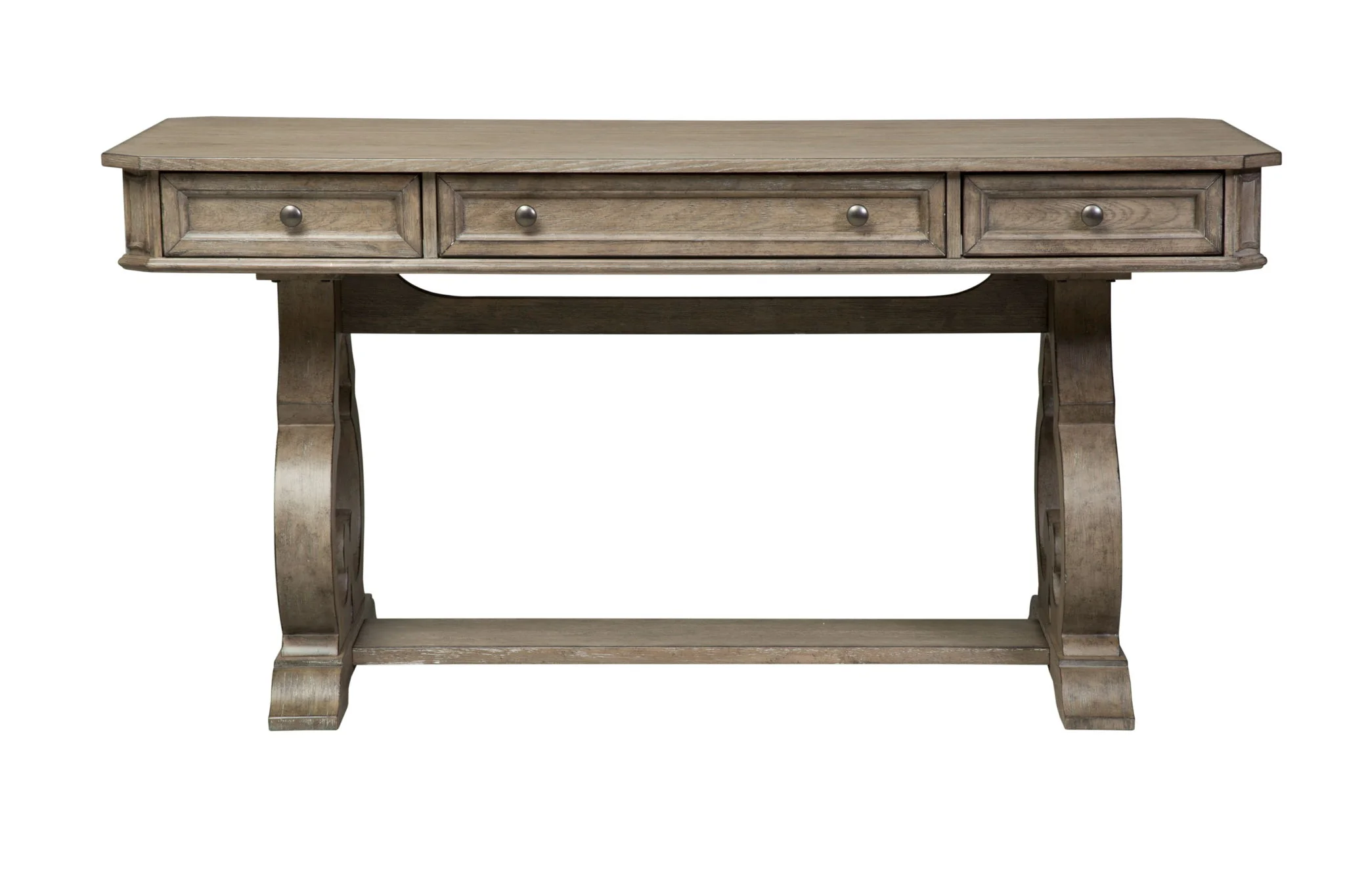 Simply Elegant - 3 Piece Home Office Set (Desk & Hutch Set) - Heathered Taupe - Image 2