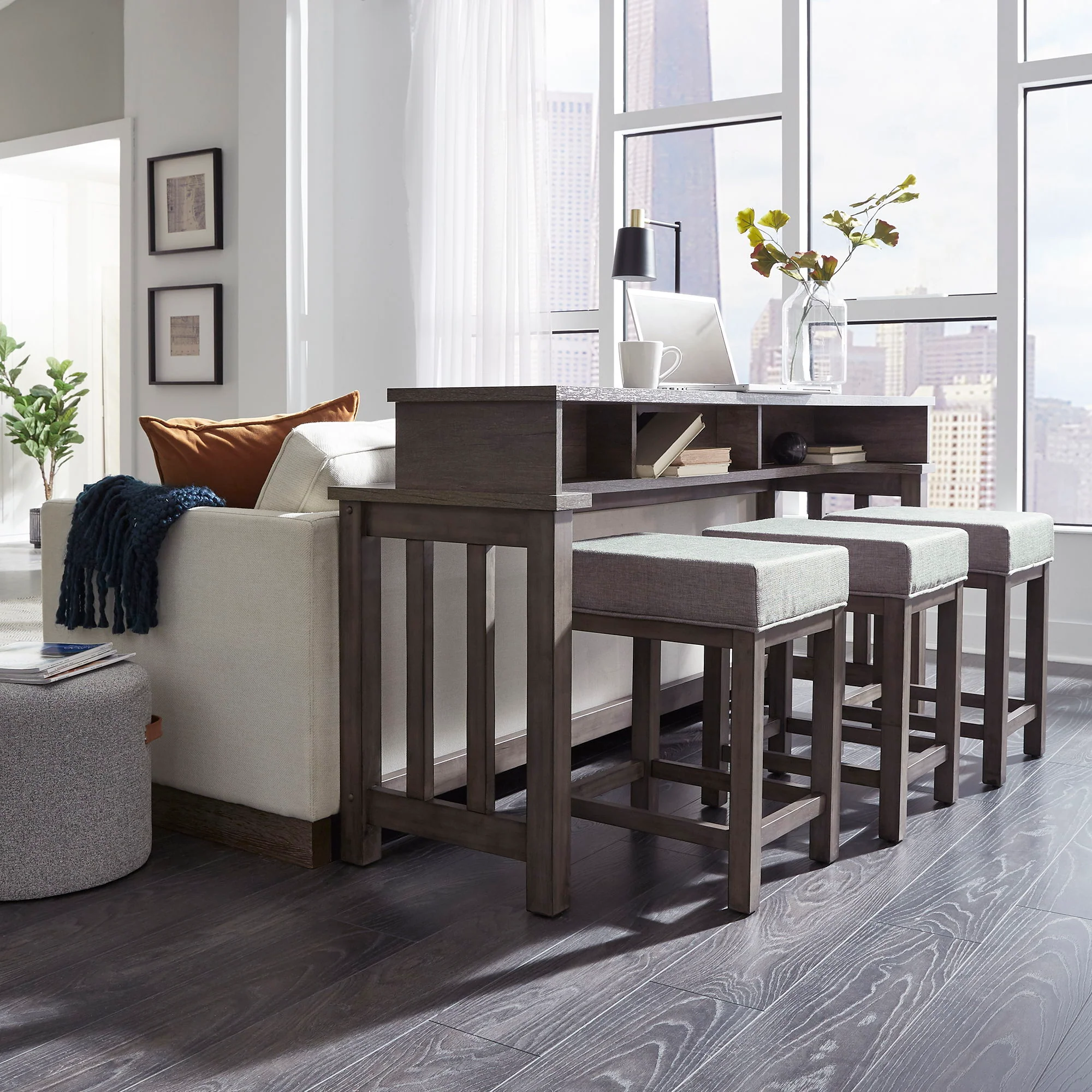Tanners Creek - 4 Piece Dining Room Set - Graystone - Image 1