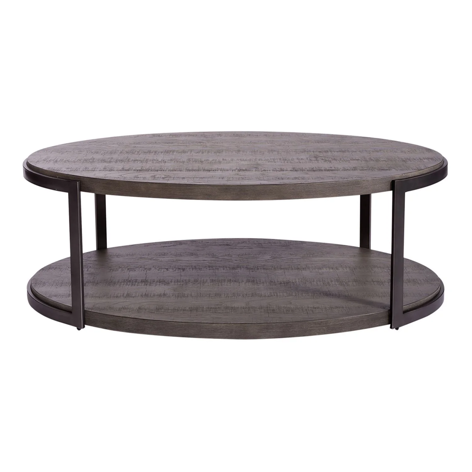 Modern View - Oval Cocktail Table - Dark Gray - Image 2