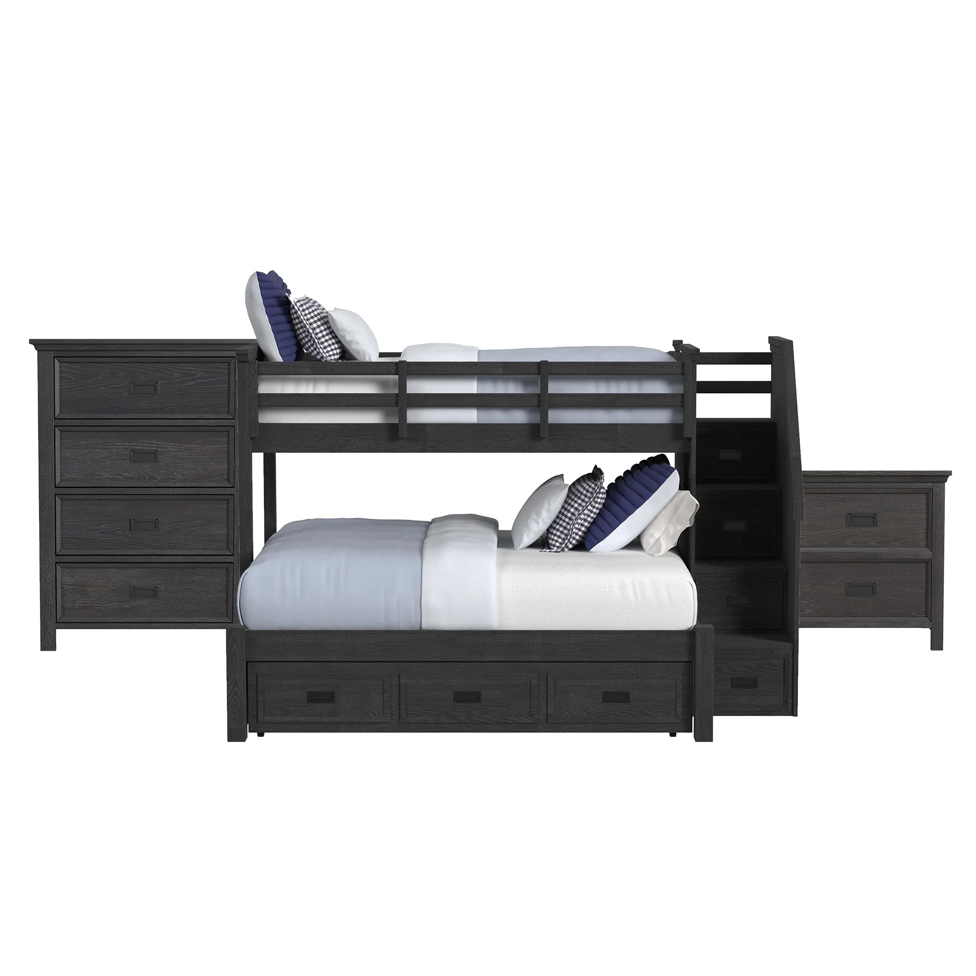 Hampton Kids - Bunk With Staircase And Trundle Bedroom Set - Image 2