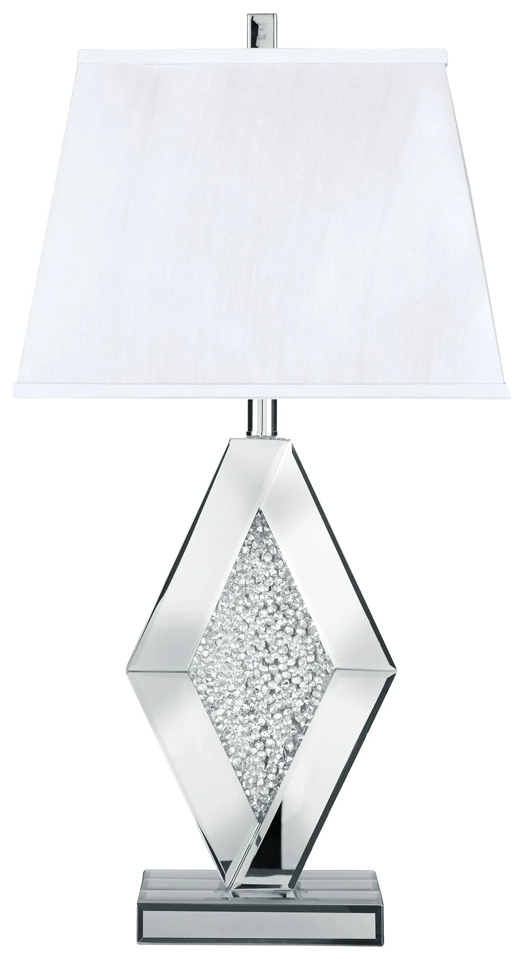 Prunella - Mirror Table Lamp  - Silver Finish - Image 1