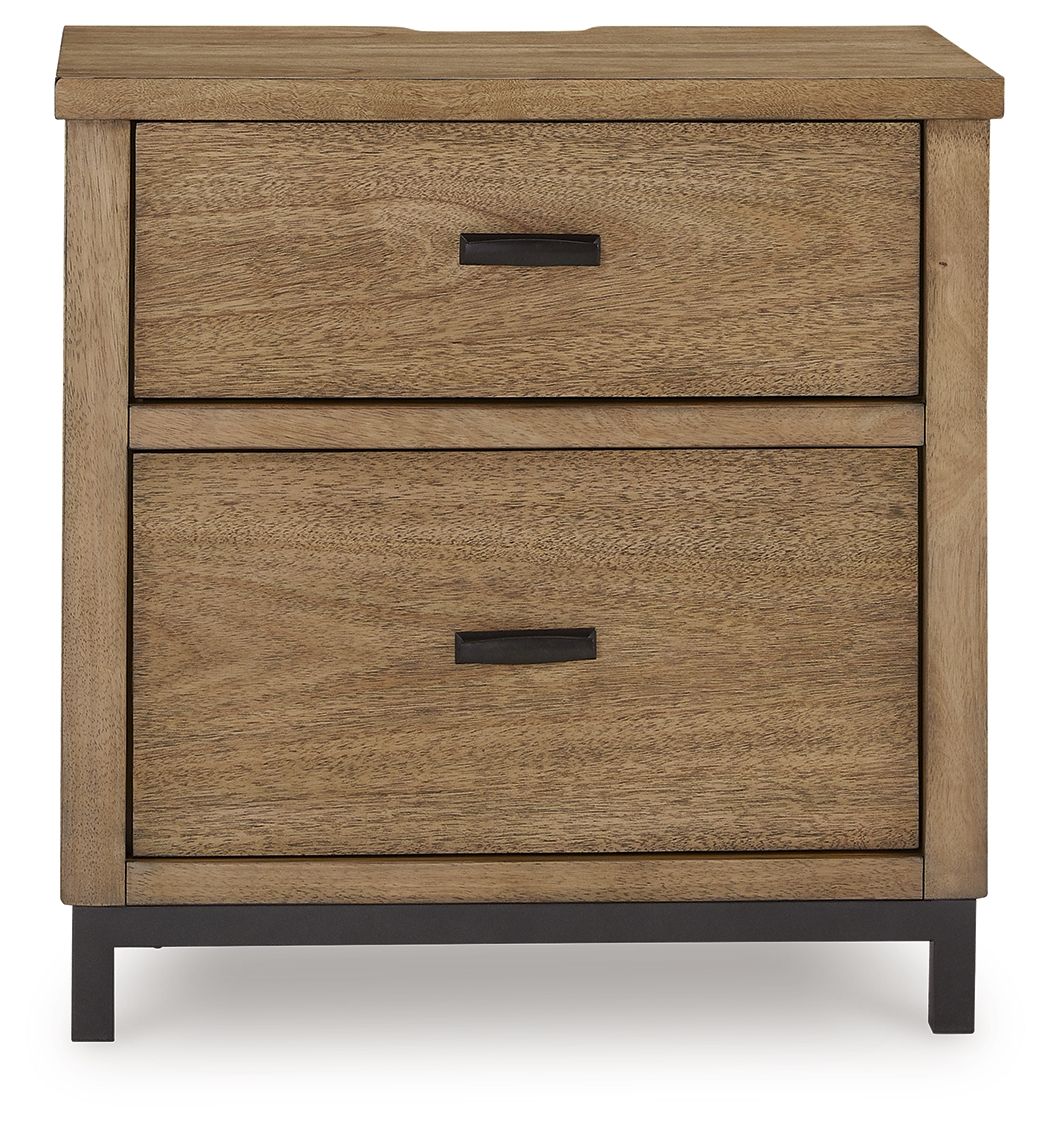 Tomtyn - Two Drawer Night Stand - Light Brown - Image 2