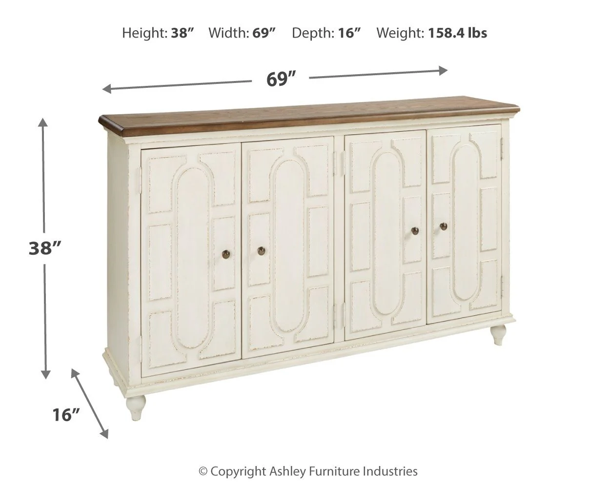Roranville - Accent Cabinet - Antique White - Image 2