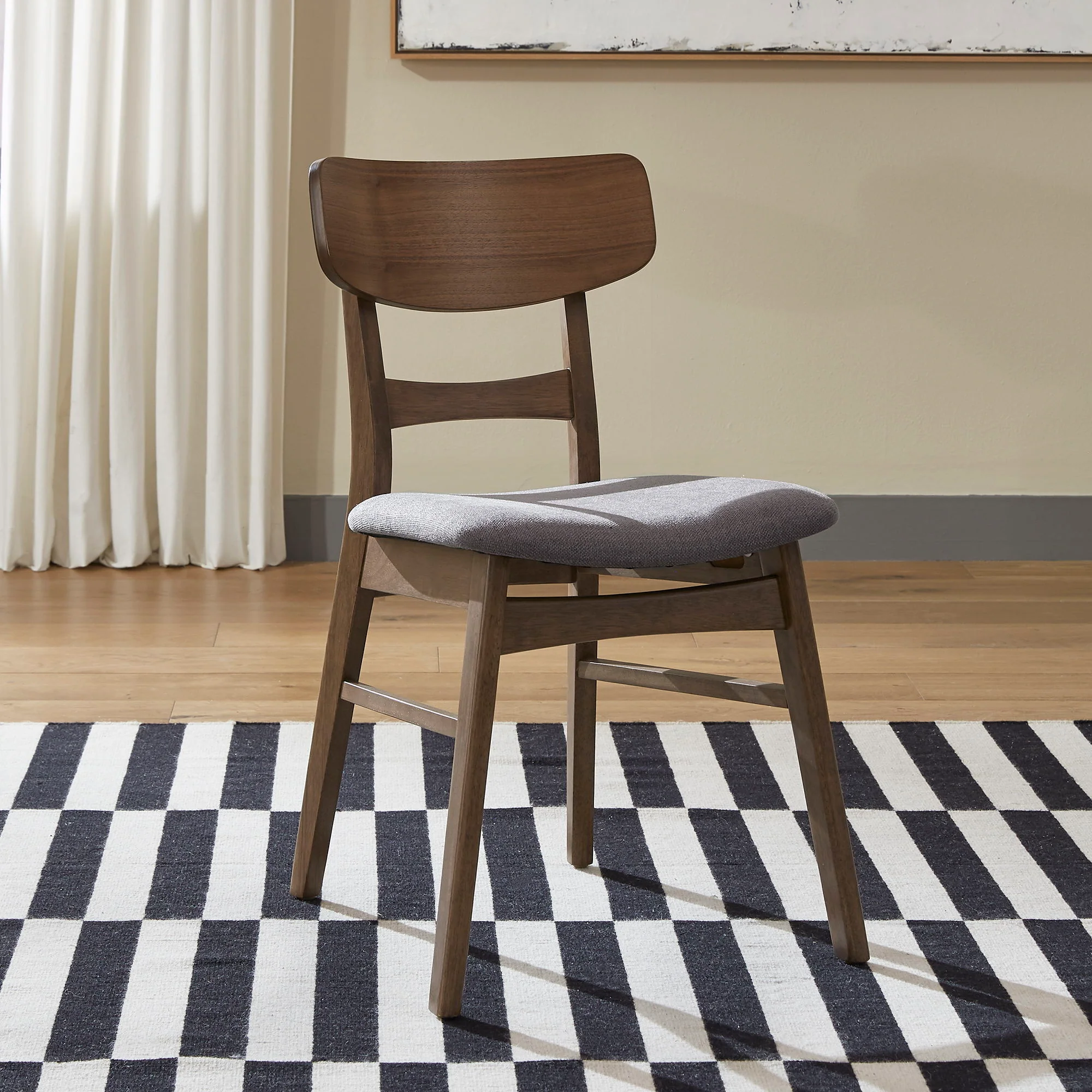 Space Savers - Panel Back Side Chair - Walnut - Image 1