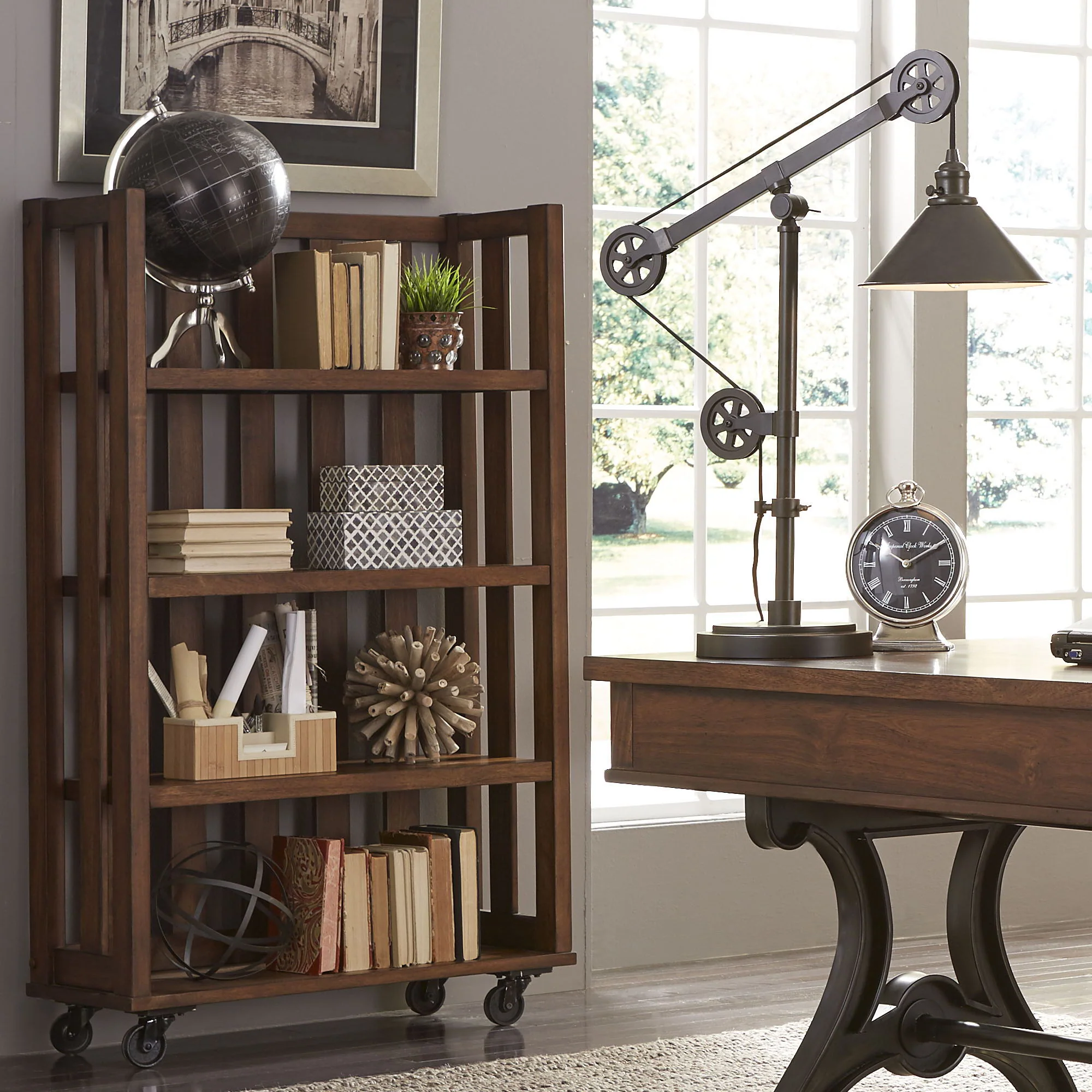 Arlington House – Open Bookcase – Cobblestone Brown