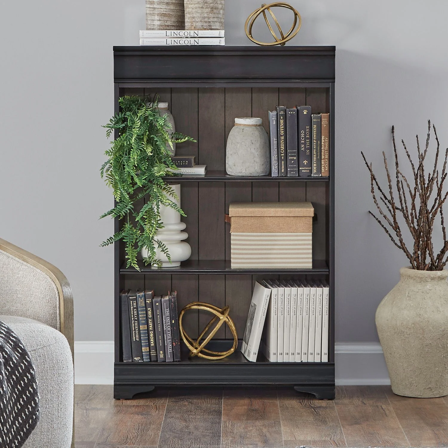 Meritage – 48″ Bookcase – Aged Charcoal