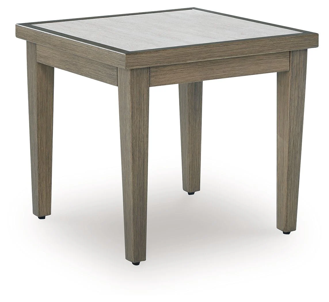 Rainier Ranch - Square End Table - Brown / Beige - Image 1